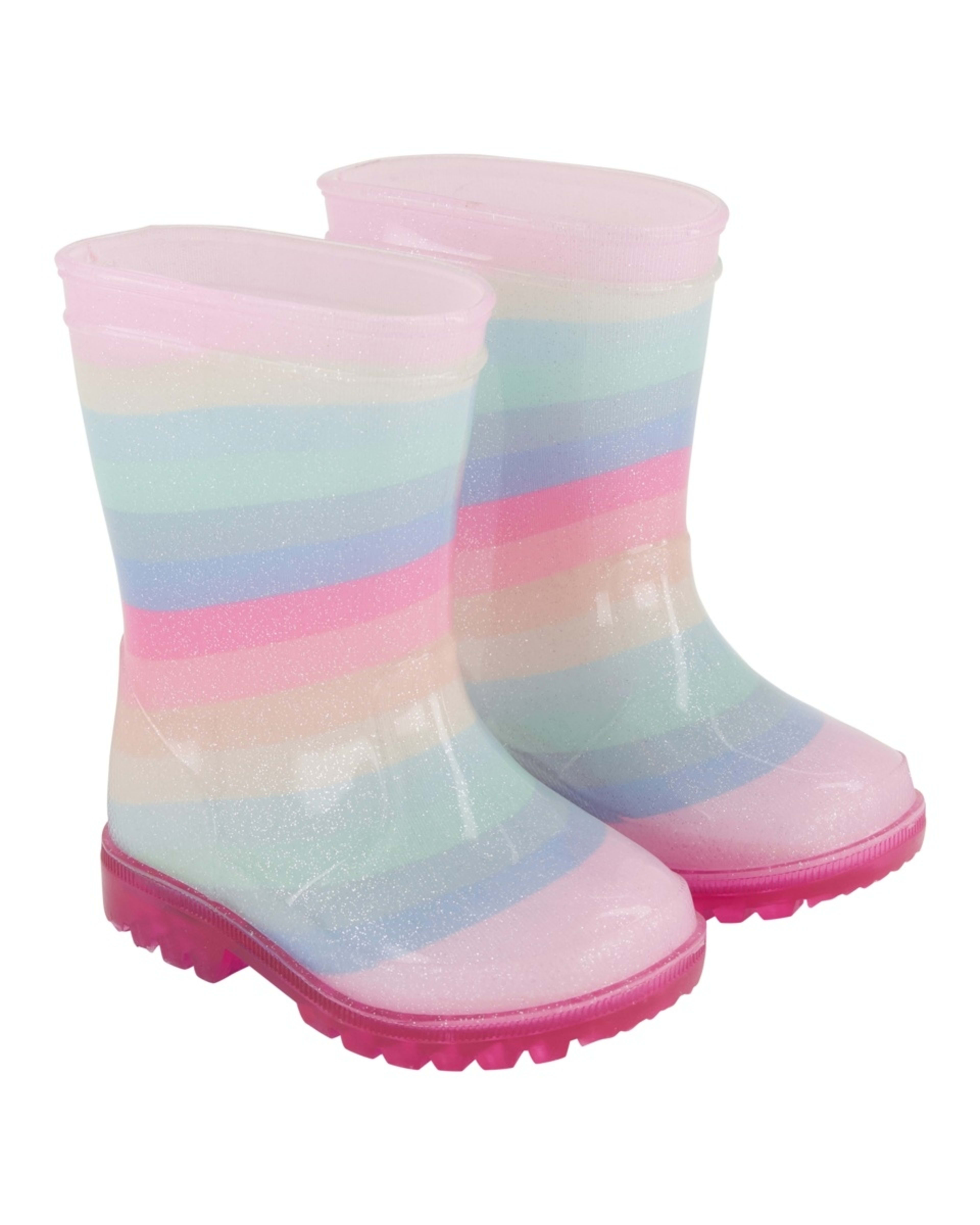 2 Baby Light Up Rainboots Rainbow Ombre, 2 of 5