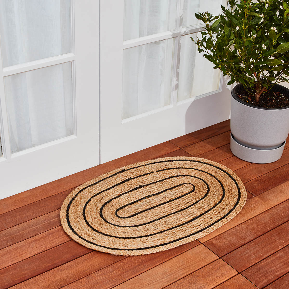 Oval Jute Blend Mat Kmart