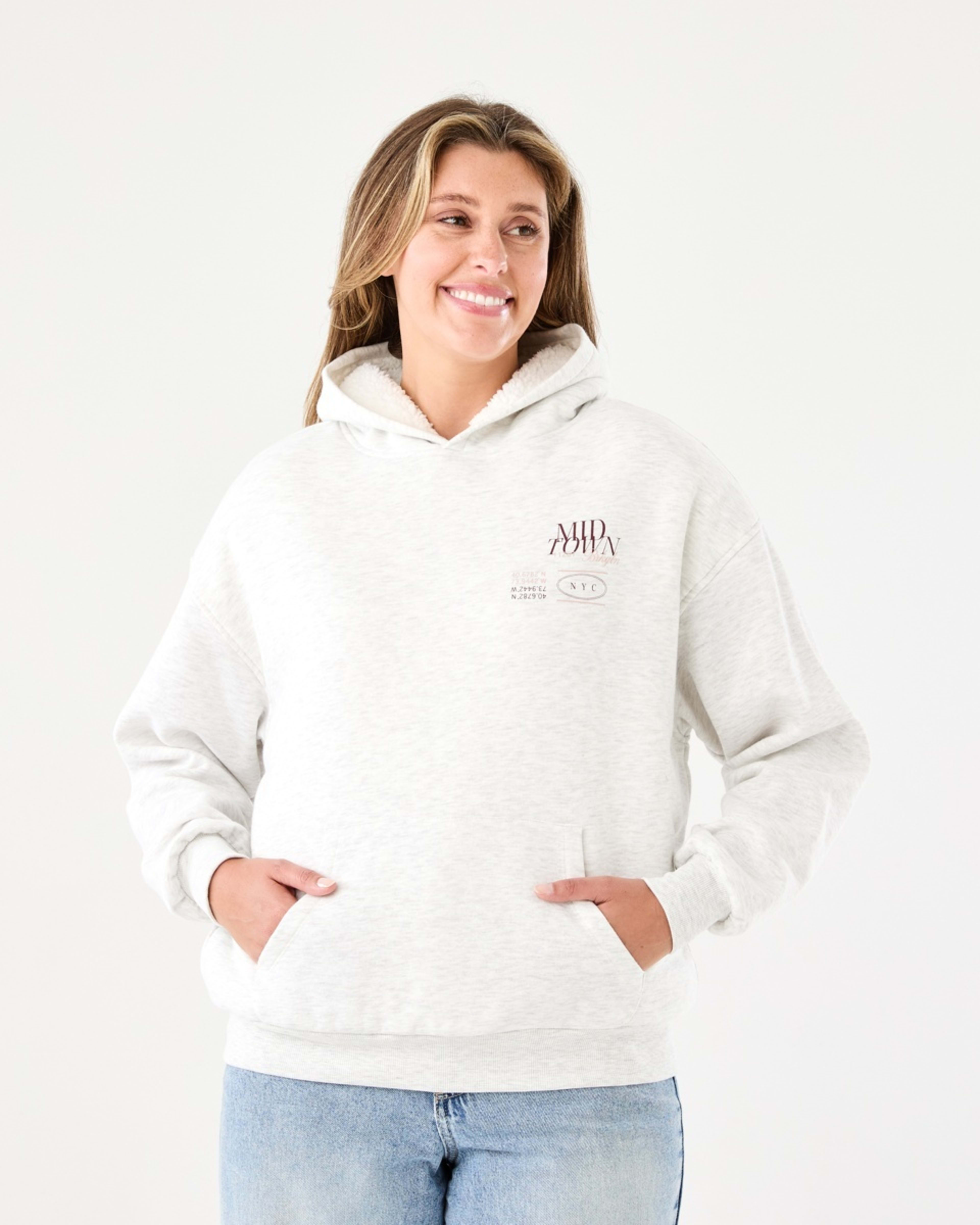 1 Sherpa Lined Graphic Hoodie Midtown