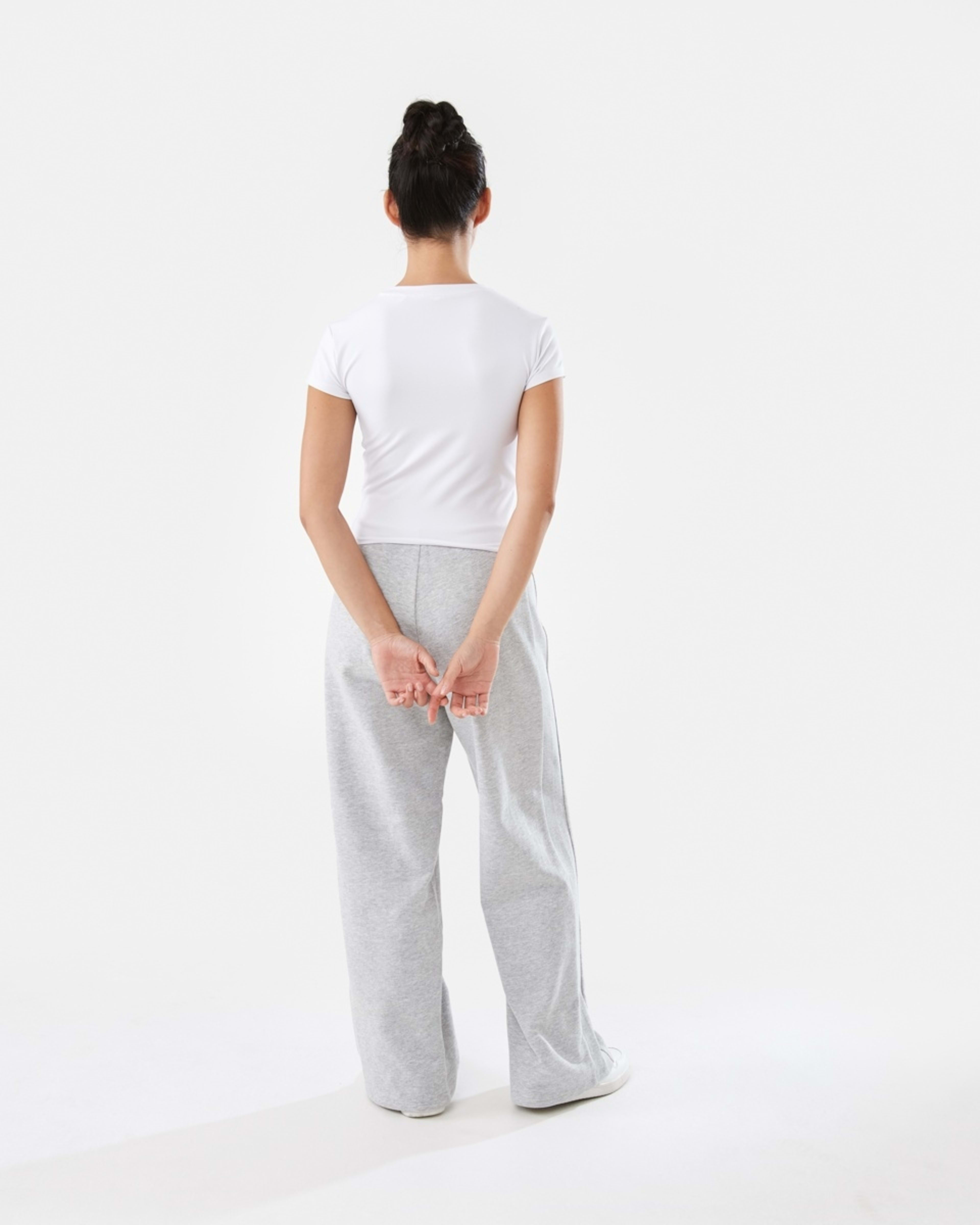 4 Active Womens Straight Leg Panel Trackpants Grey Marle, 4 of 6