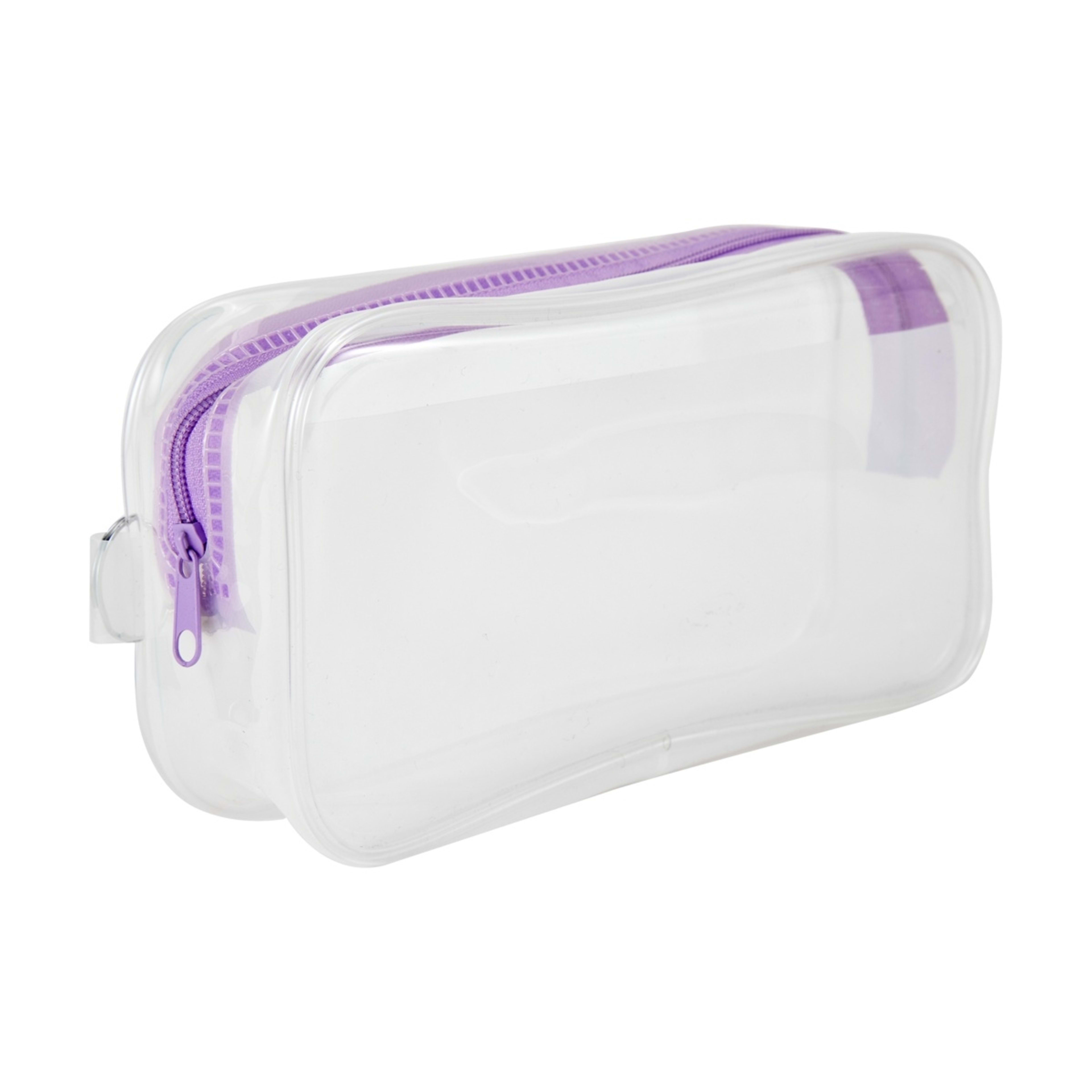 2 Soft Plastic Pencil Case - Clear, 2 of 7