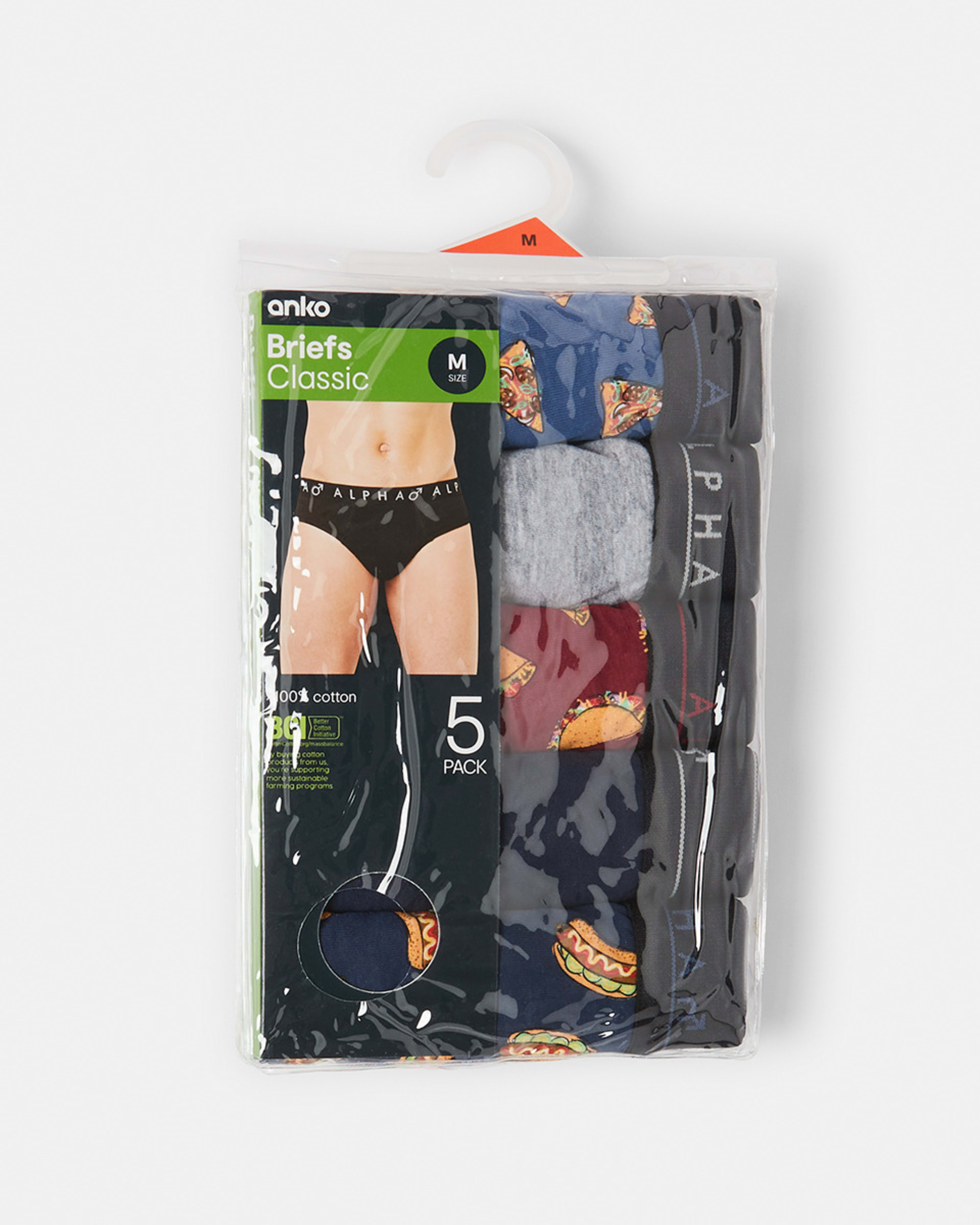 10 5 Pack Printed Briefs Dogs Taco Pizza Multi, 10 of 10