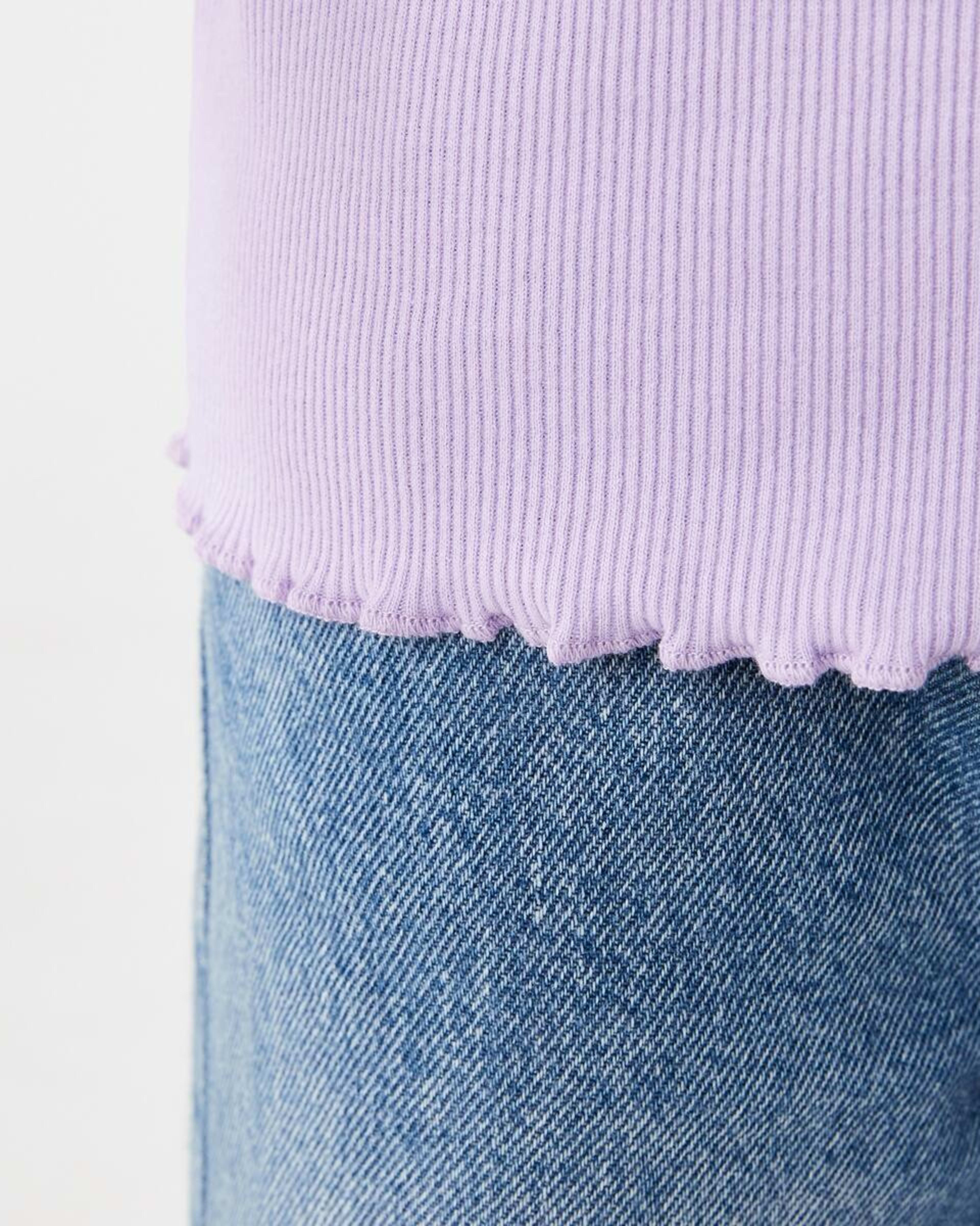 5 Short Sleeve Rib T-shirt PASTEL LILAC, 5 of 8