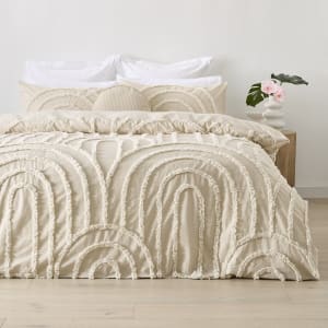 Avery Cotton Quilt Cover Set - Queen Bed, B