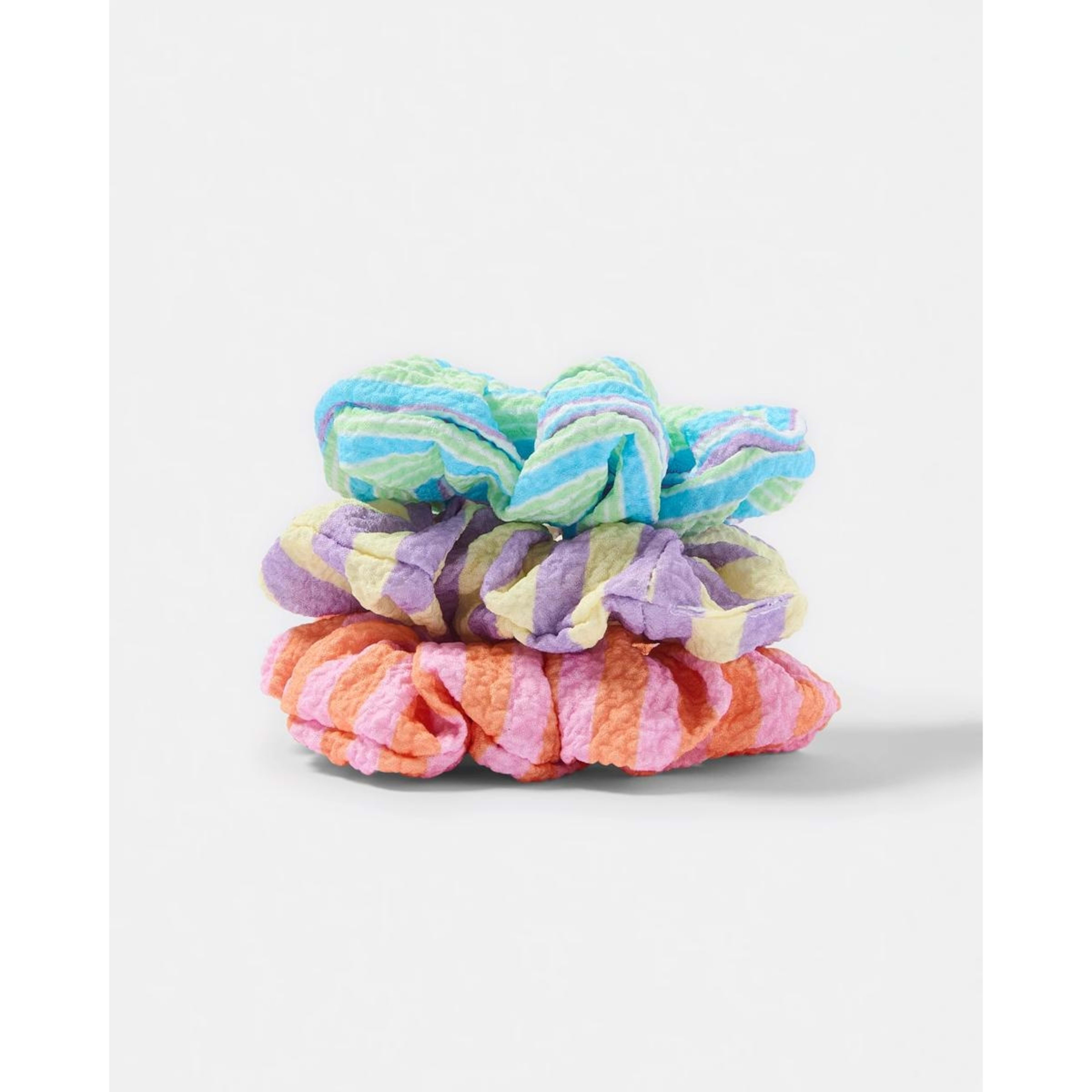 1 3 Pack Bright Stripe Hair Scrunchies, 1 of 5