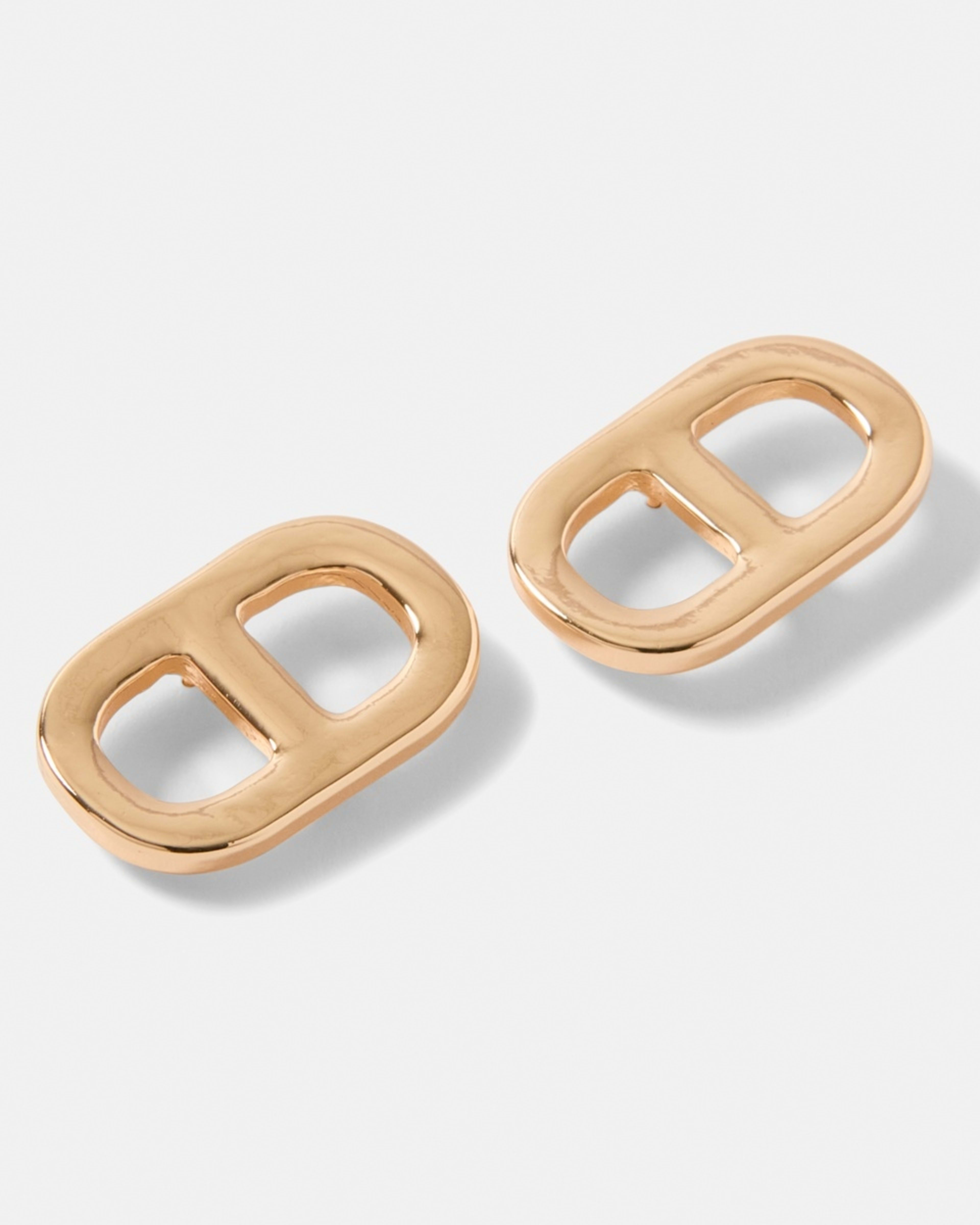 2 Interlink Stud Earrings GOLD, 2 of 5