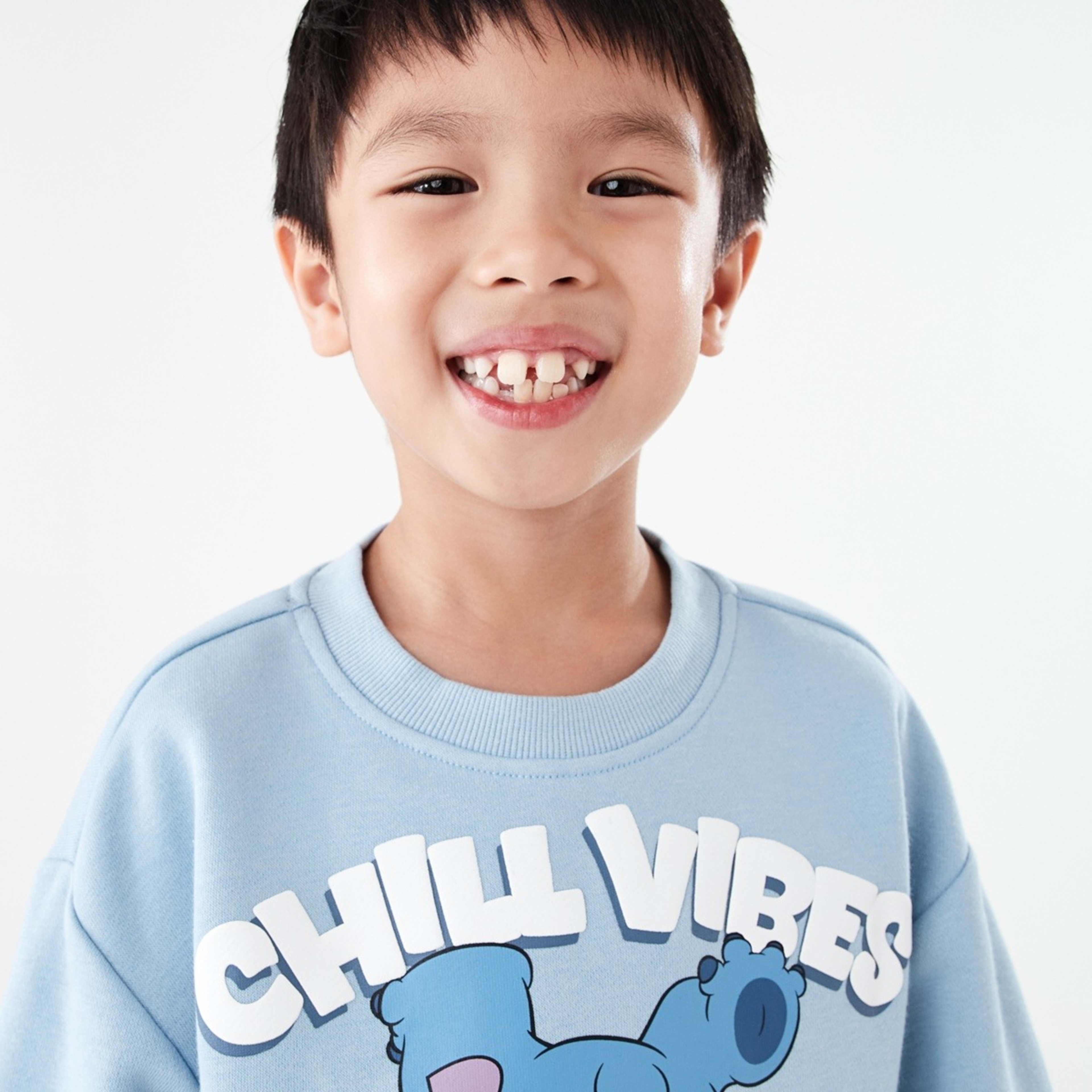 3 Lilo and Stitch License Oversized Print Crew Neck Sweatshirt Lilo Stitch Chill Vibes, 3 of 8