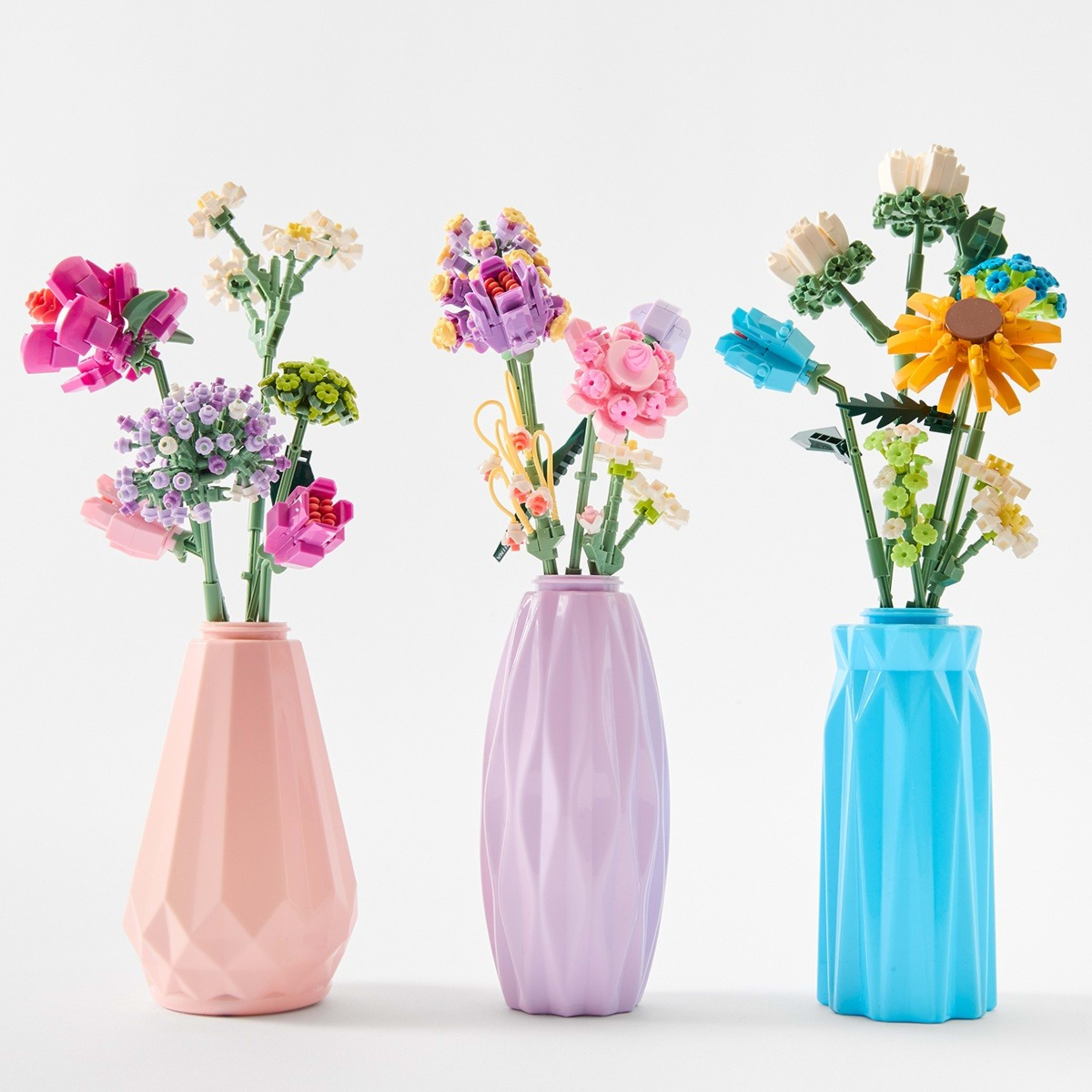 4 Mini Blocks Flower Series: Flower Vase Set - Assorted, 4 of 4