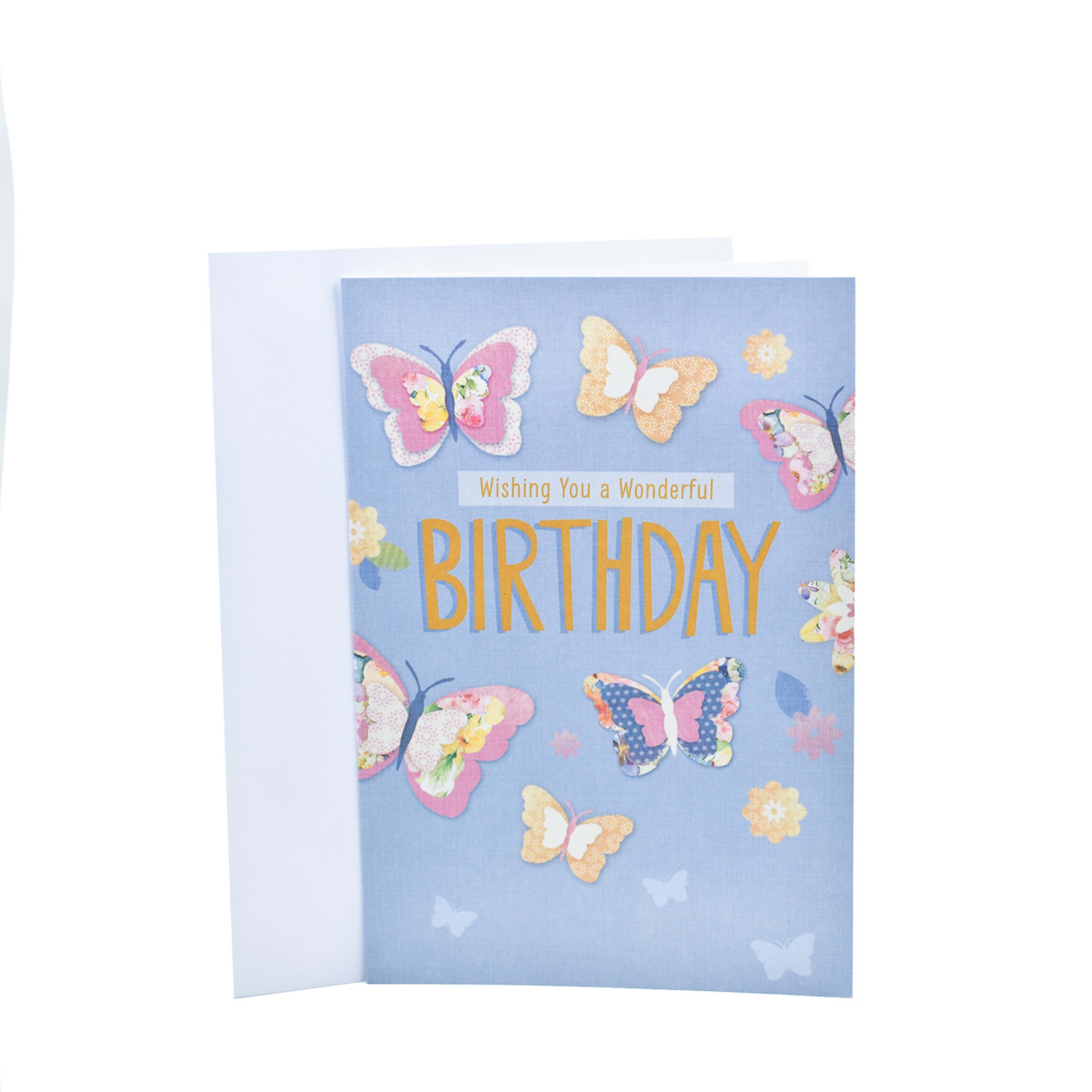 1 Hallmark Birthday Card - Butterflies