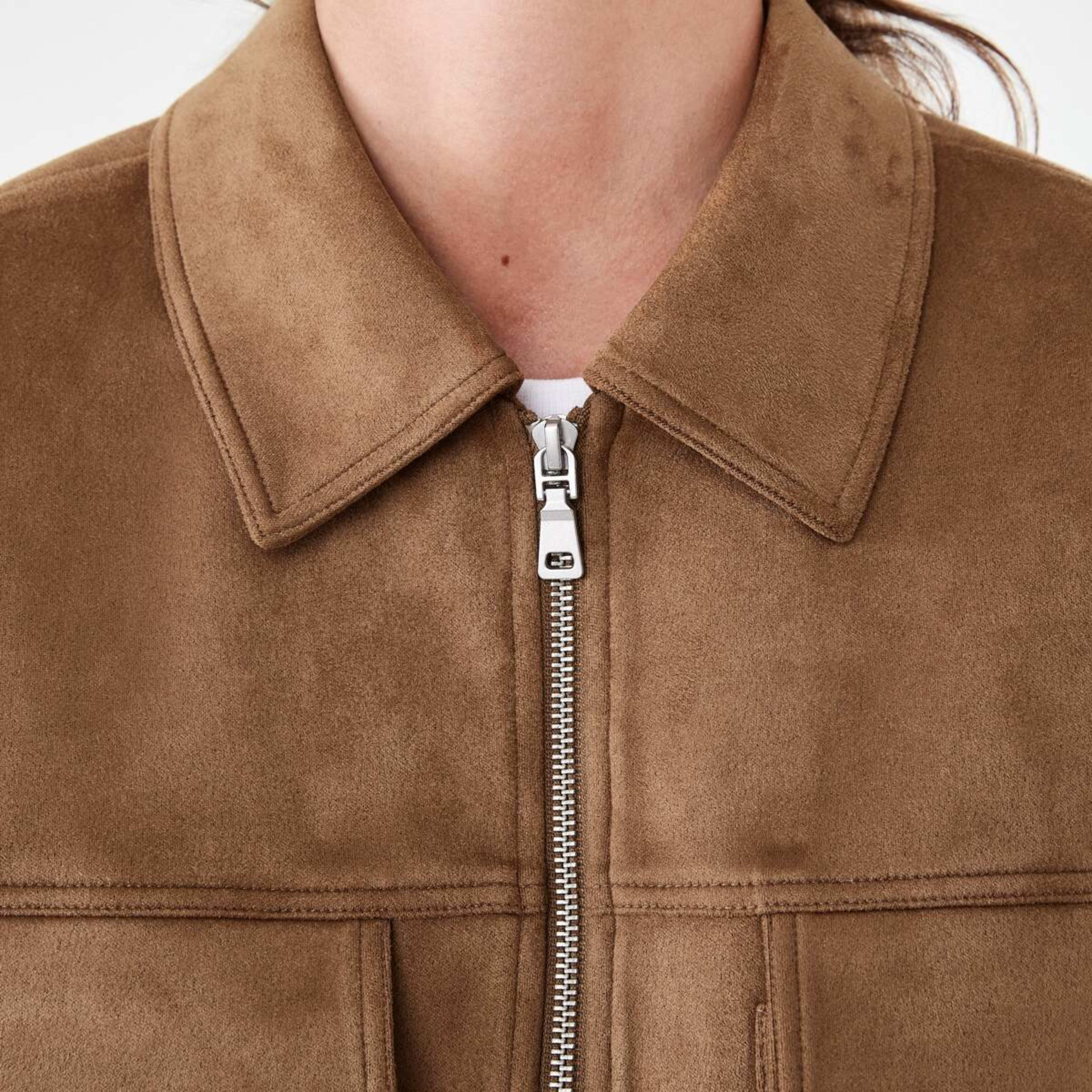 6 Suedette Shacket Deep Camel, 6 of 7