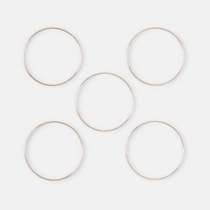 5 Pack Thin Bangles Size One Size