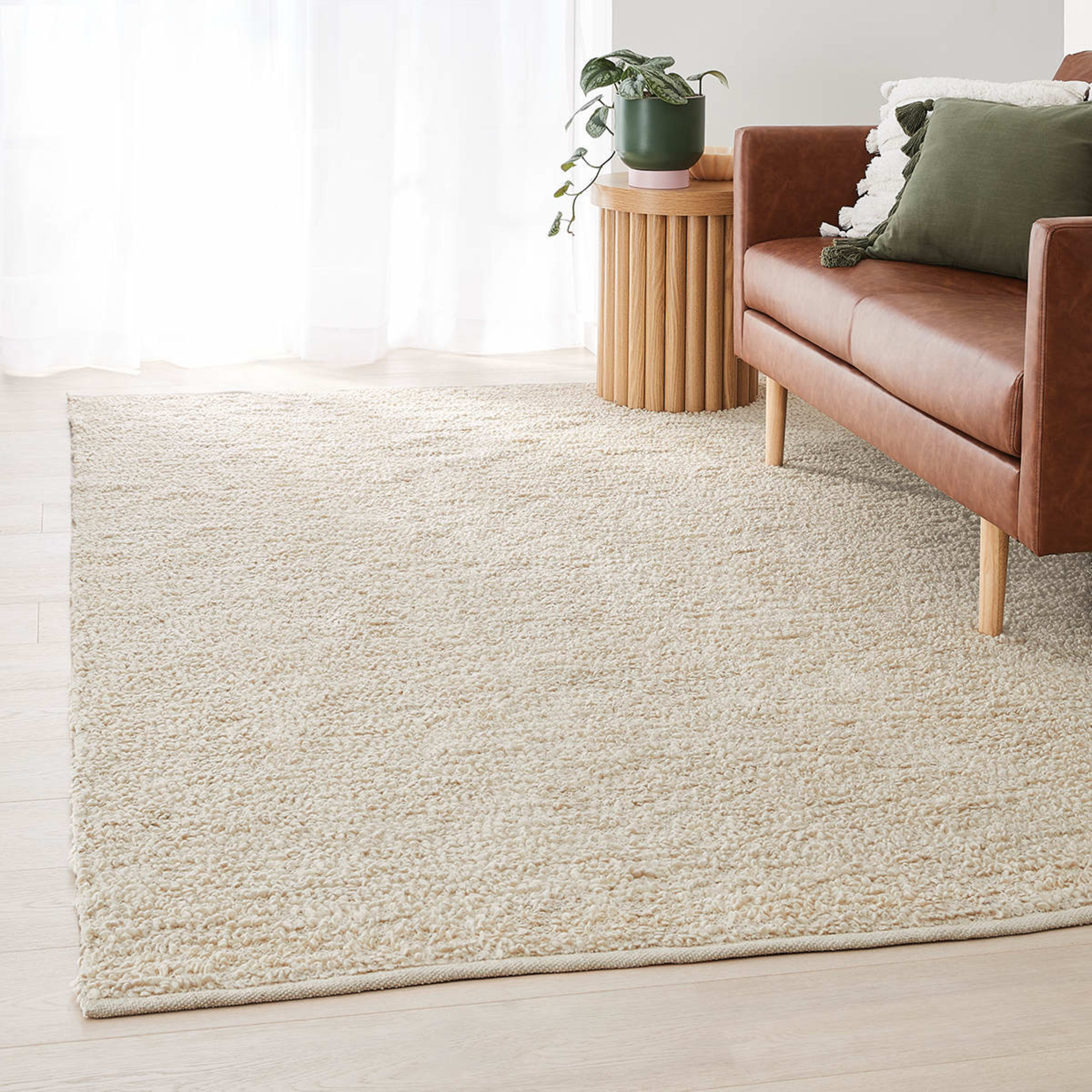 Mali Boucle Rug - Natural, Extra Large - 270cm x 180cm - Kmart