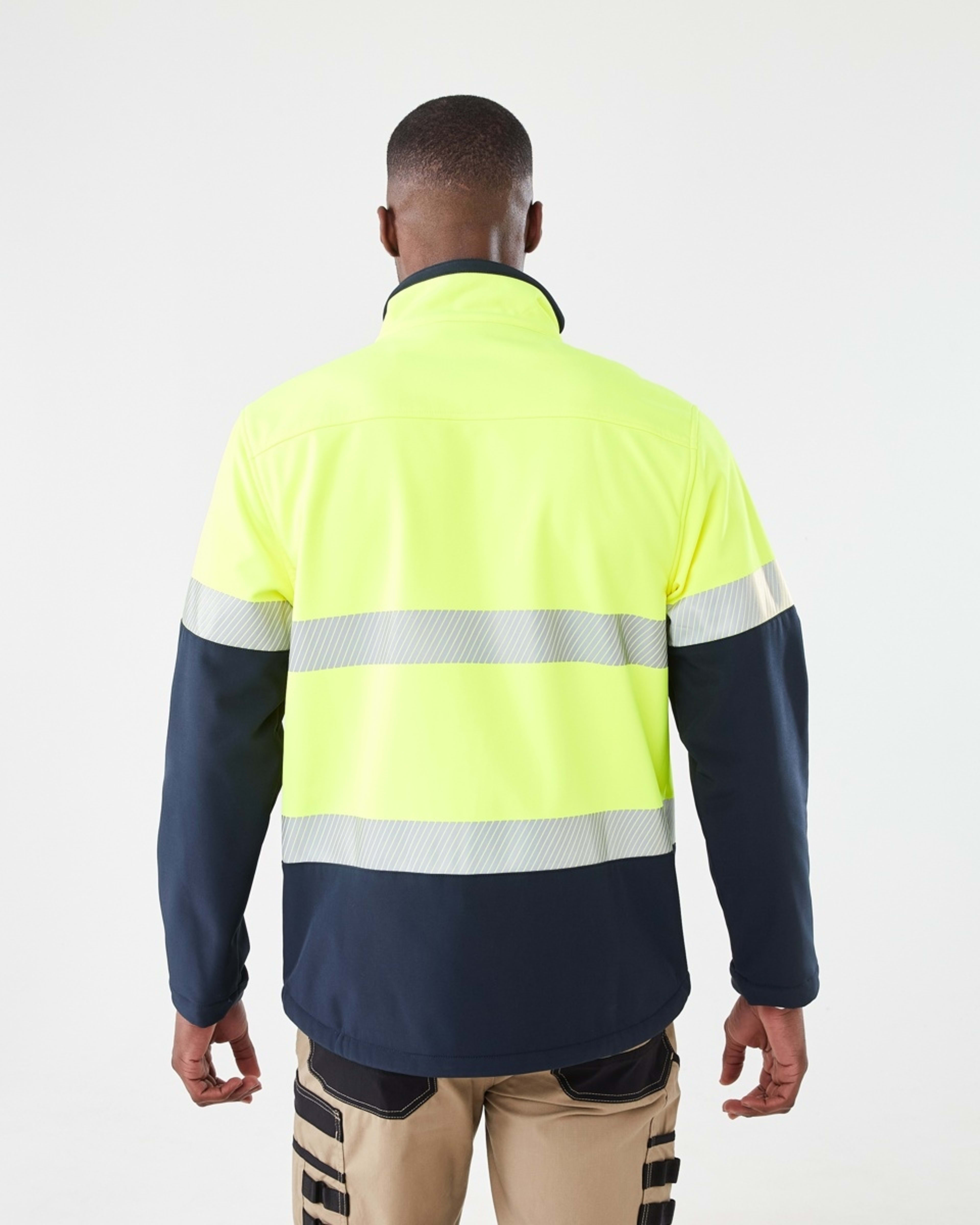 4 Hi-Visibility Softshell Jacket Fluro Yellow, 4 of 8
