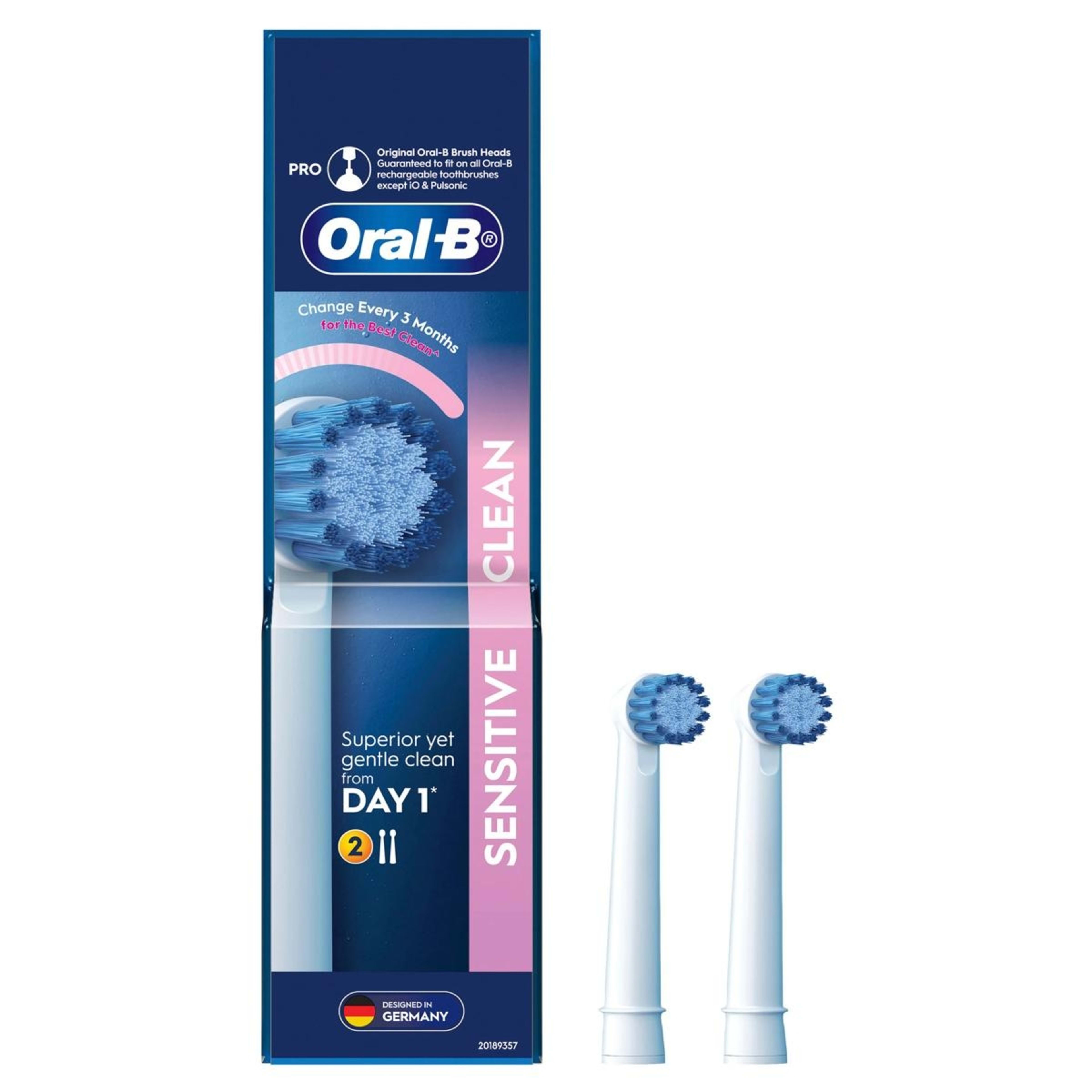 2 Oral-B 2 Pack Sensitive Clean Brush Heads, 2 of 10