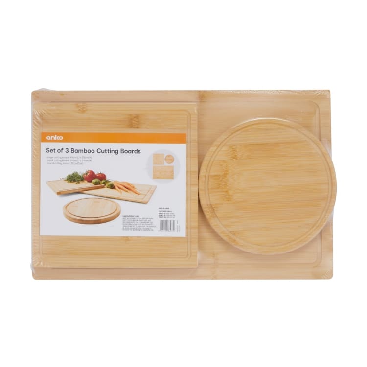 Set of 3 Bamboo Cutting Boards Kmart
