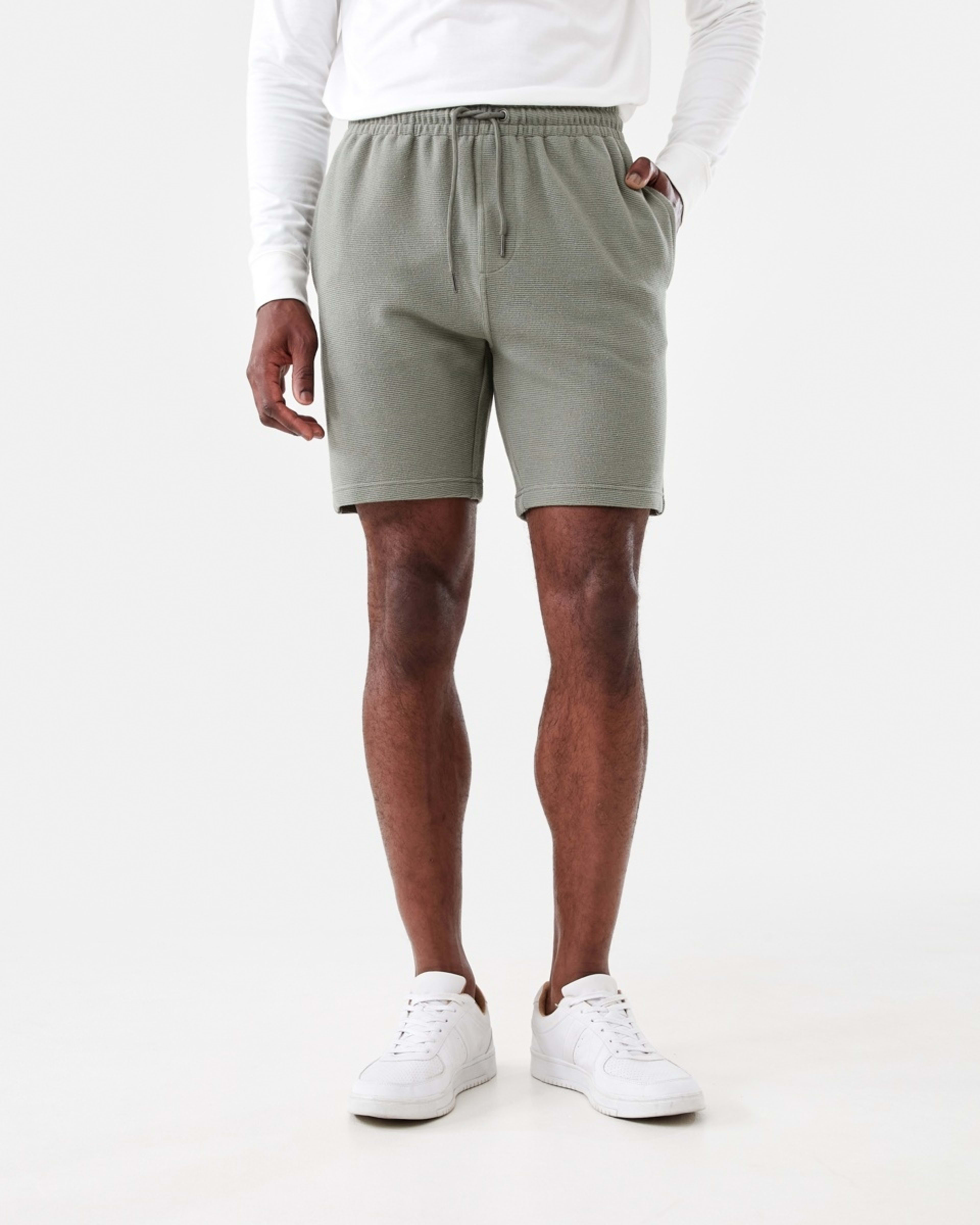 6 Textured Fleece Shorts AGAVE, 6 of 6