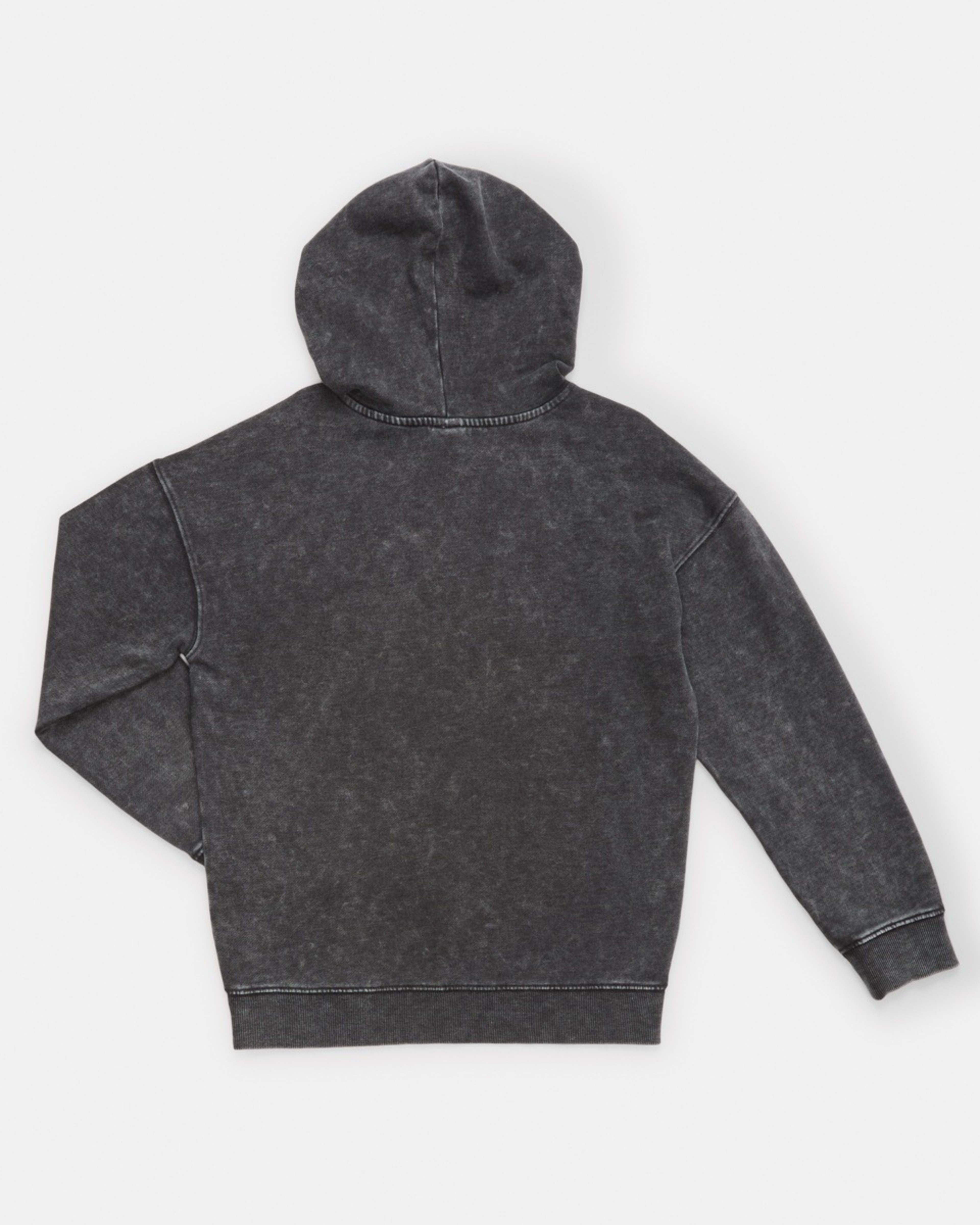 10 Oversized Washed Hoodie with Pocket Black, 10 of 10