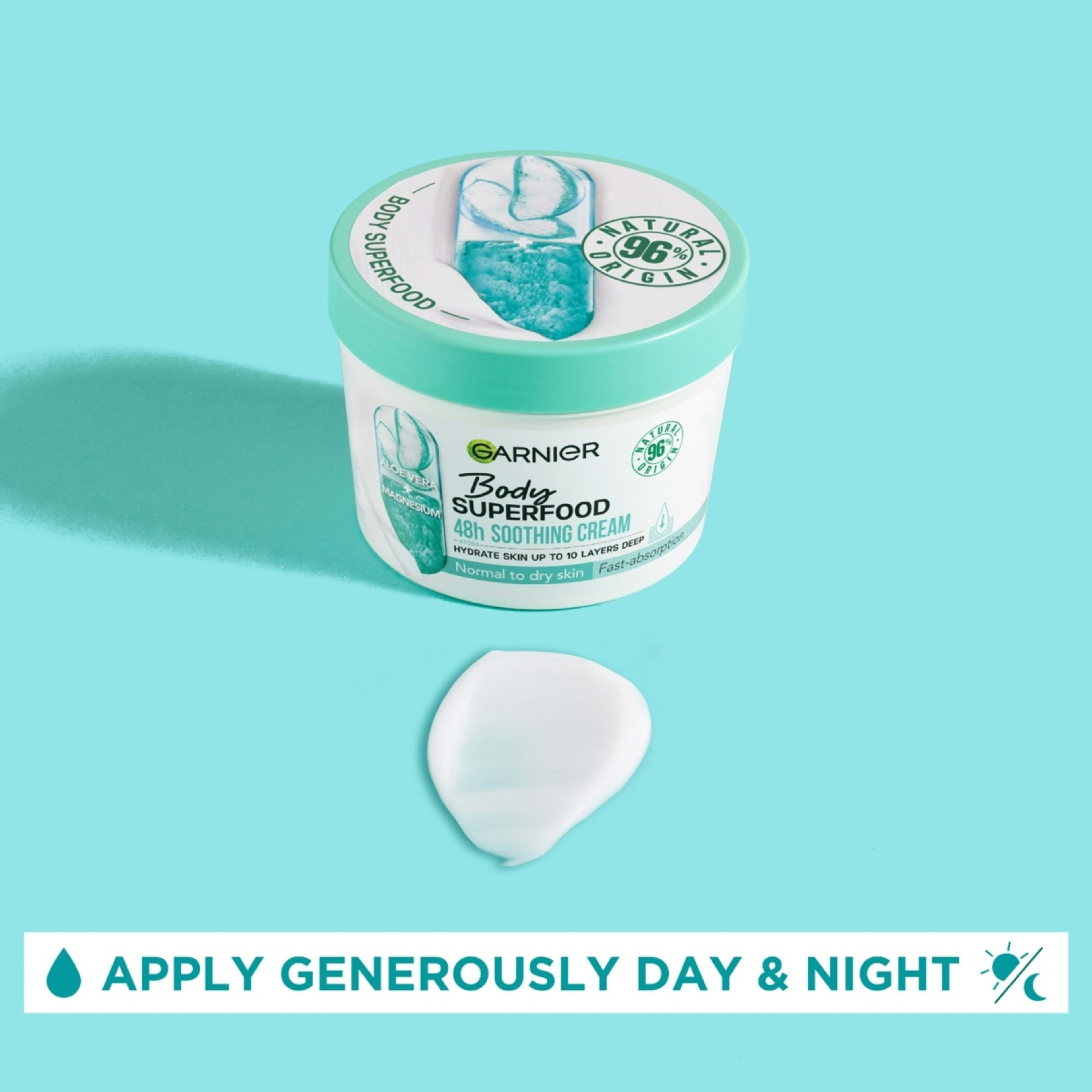 Garnier Body Superfood 48H Soothing Cream 380ml Aloe Vera and