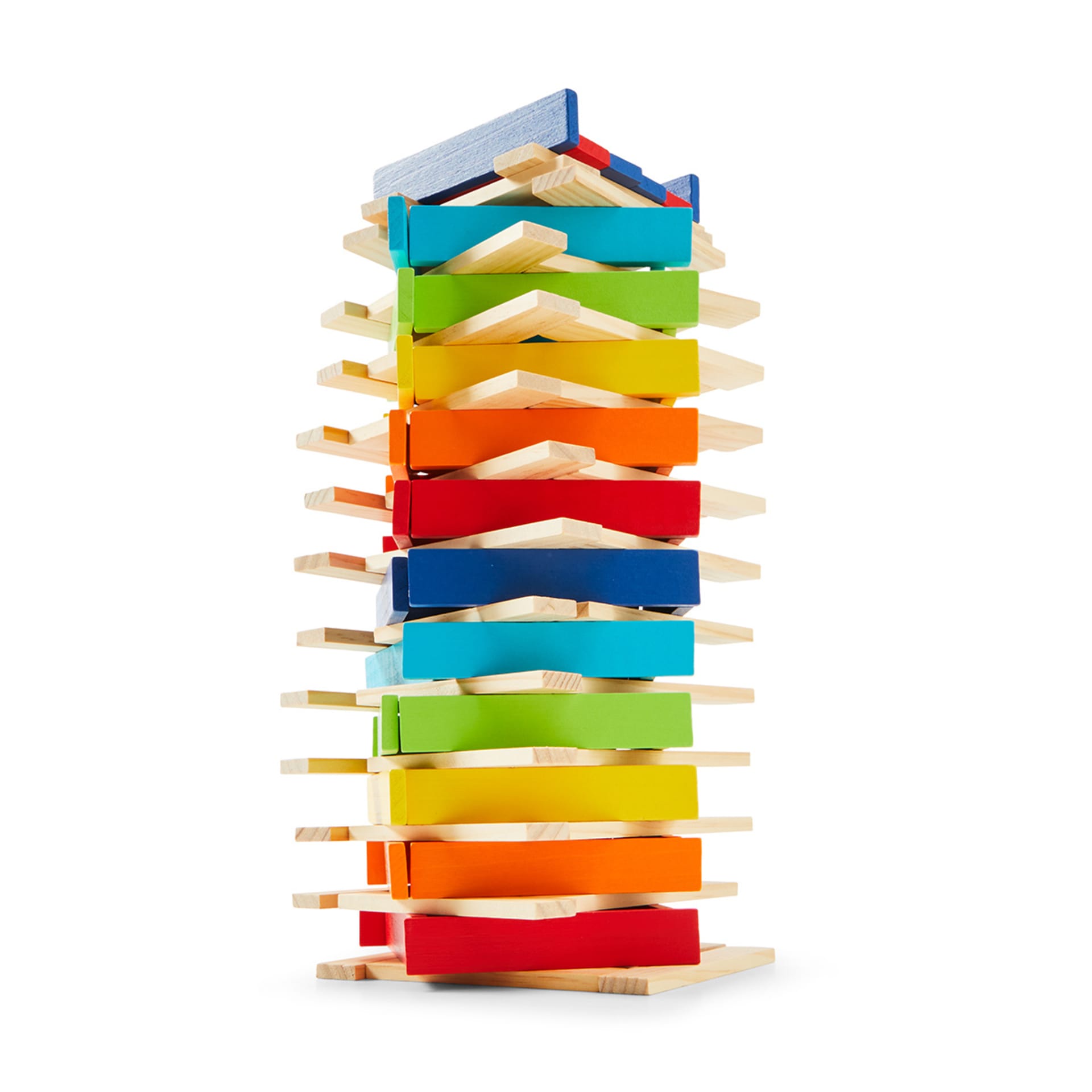 100 Piece Wooden Stack Blocks Playset Kmart