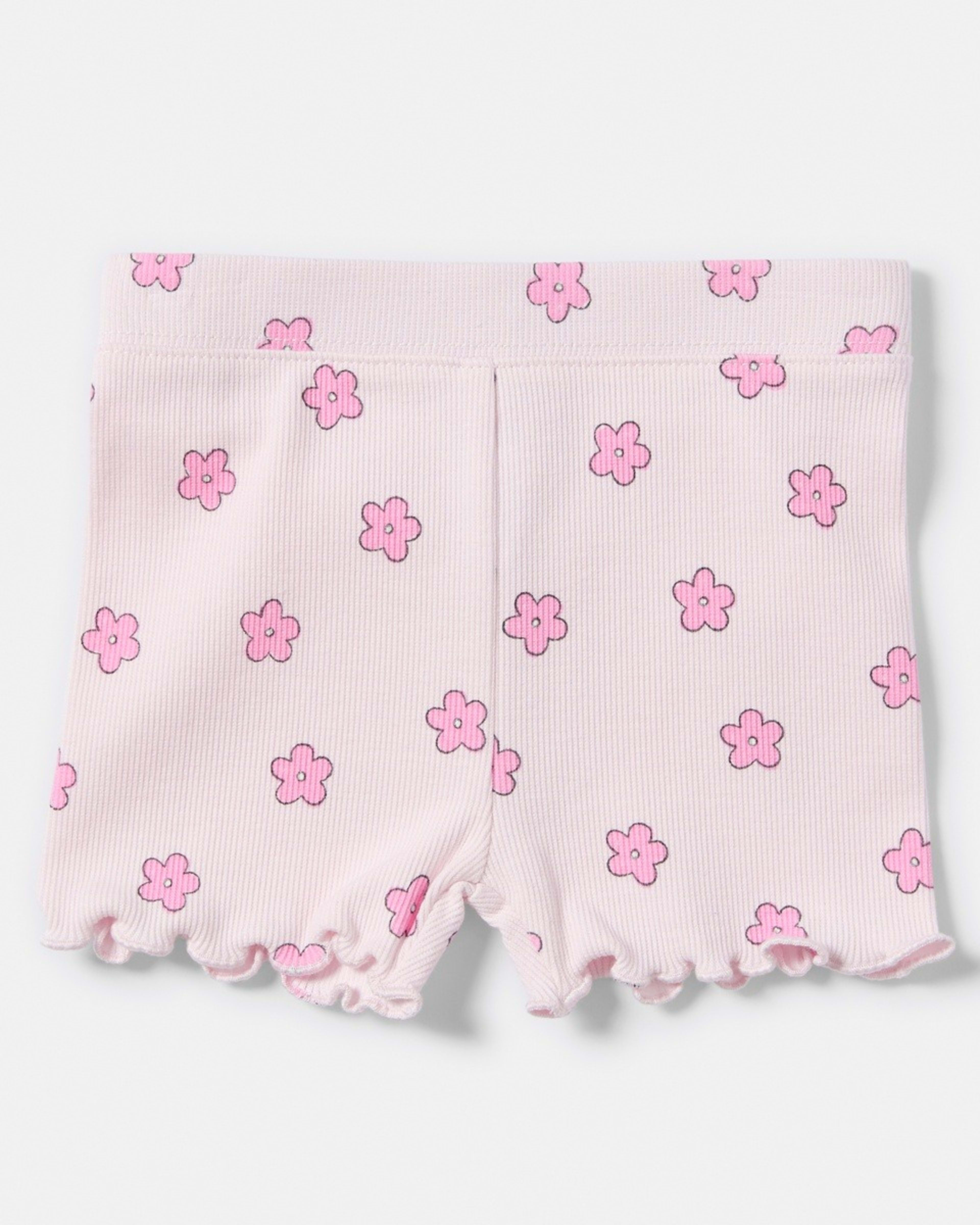 4 3 Pack Rib Shorts PINK DAISIES, 4 of 7