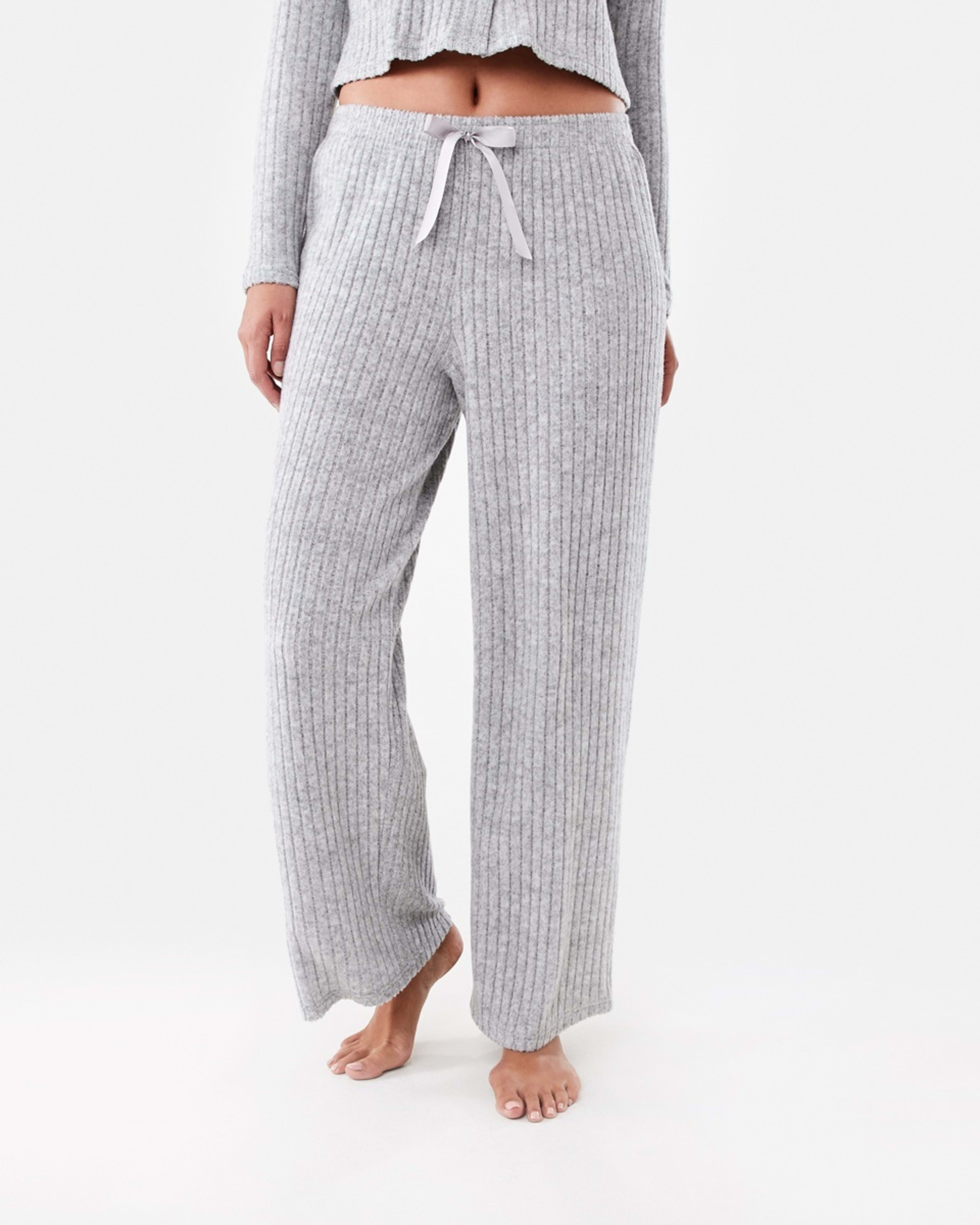 1 Brushed Rib Lounge Pants Slvr Marle