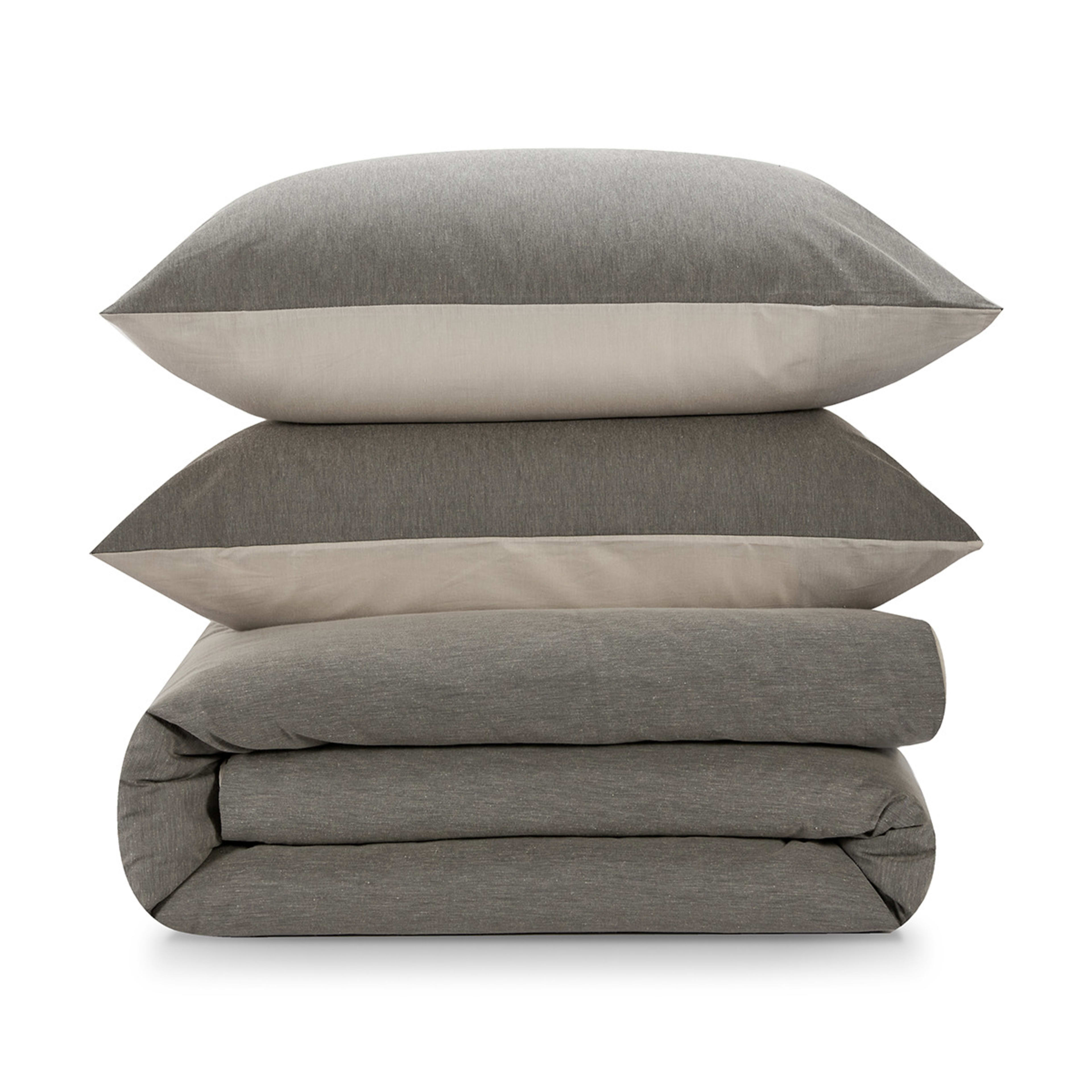 7 Billy Cotton Rich Reversible Quilt Cover Set - King Bed, Grey, 7 of 10