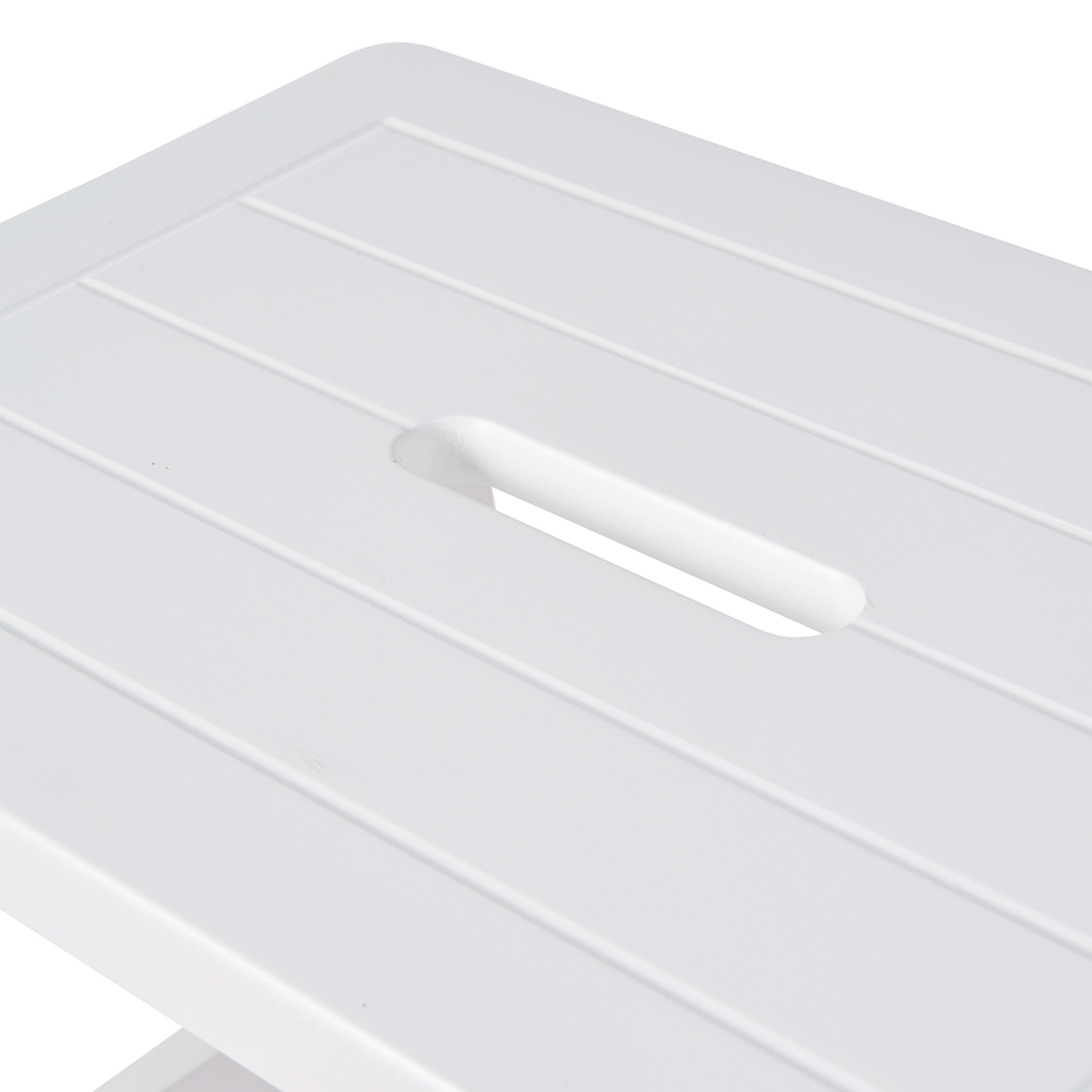 Panelled Step Stool - White - Kmart