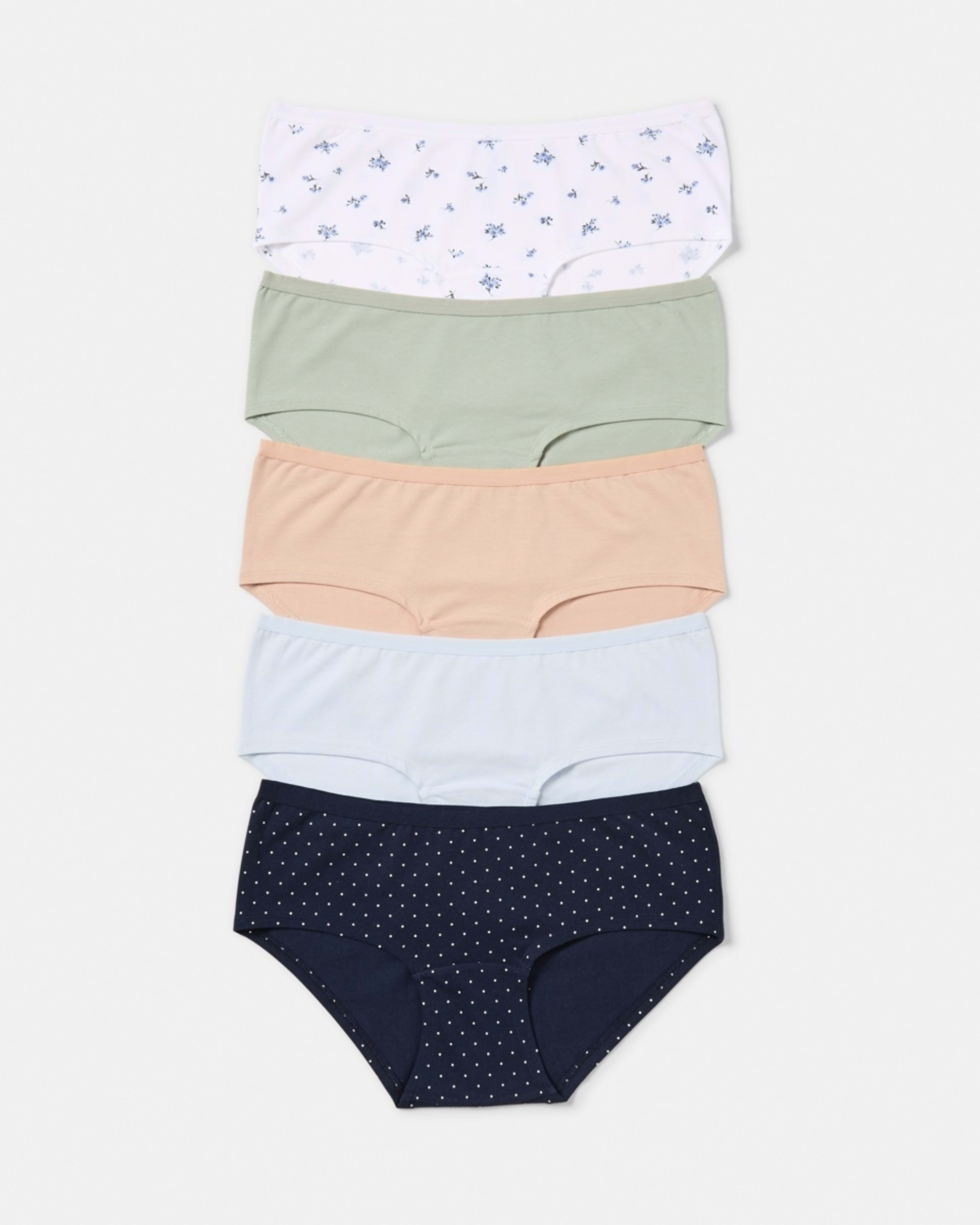 1 5 Pack Boyleg Briefs NAVY SPOT, 1 of 9
