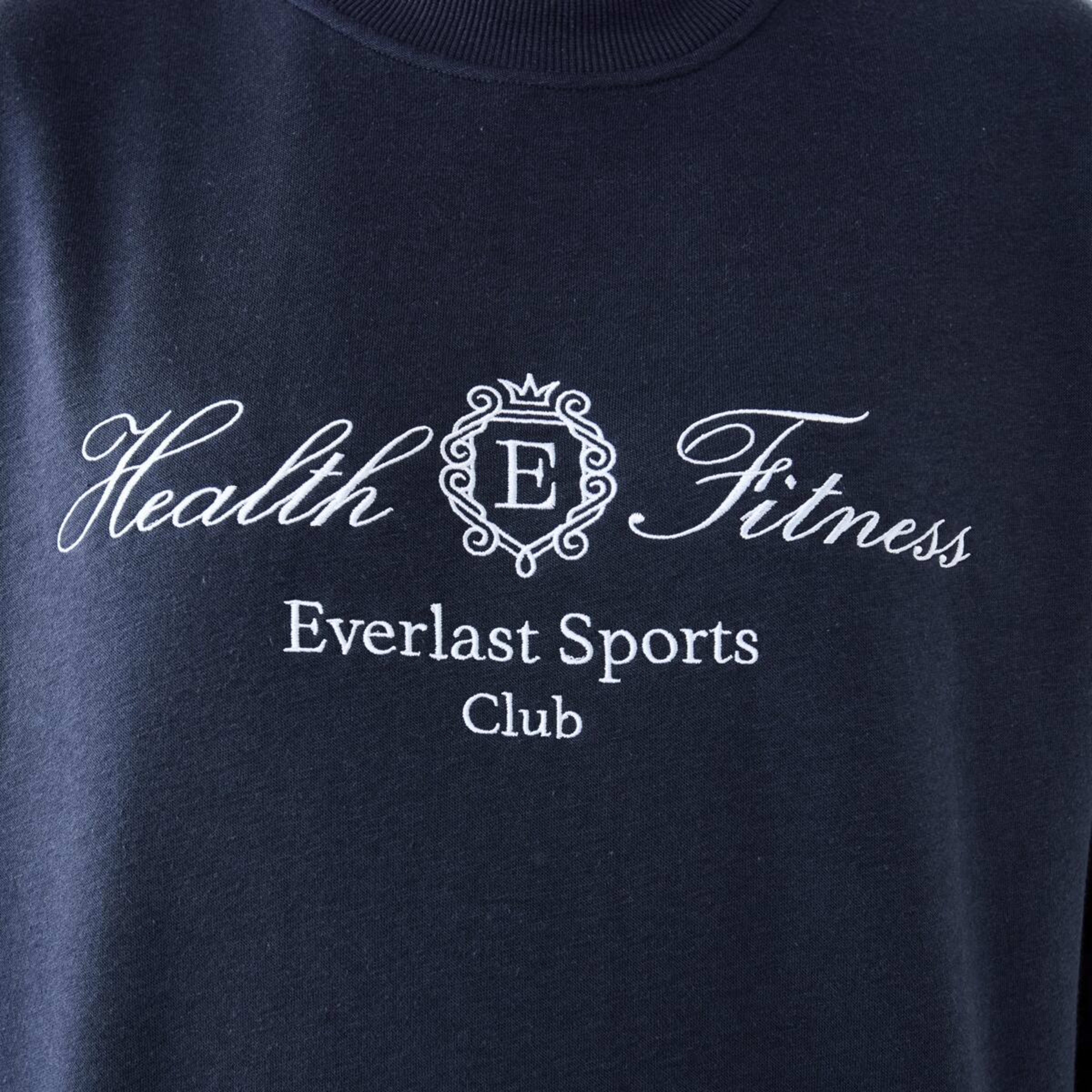 7 Everlast Womens Tennis Oversized Crew Sweatshirt Washed Nvy, 7 of 8