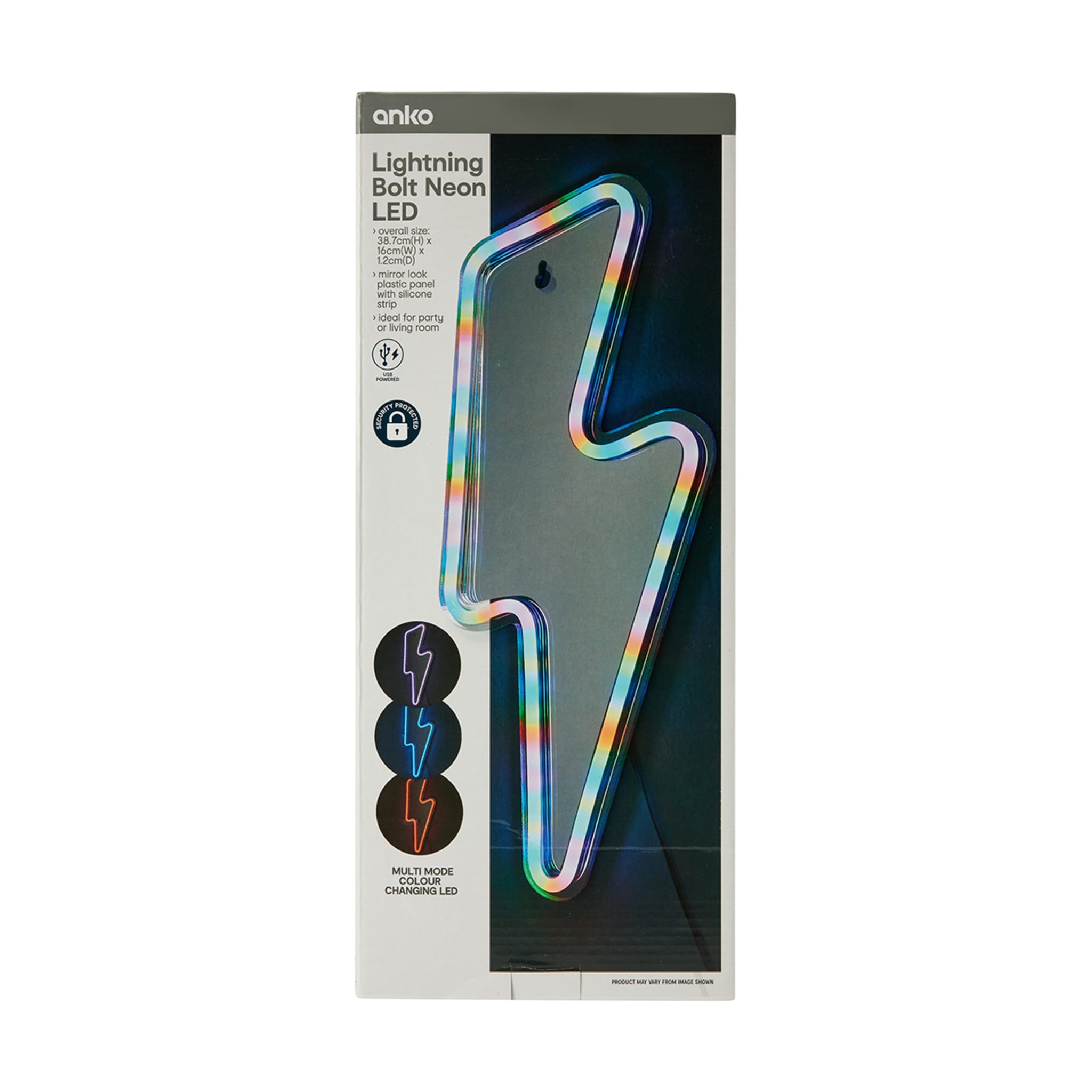 LED Neon Lightning Bolt Light Kmart