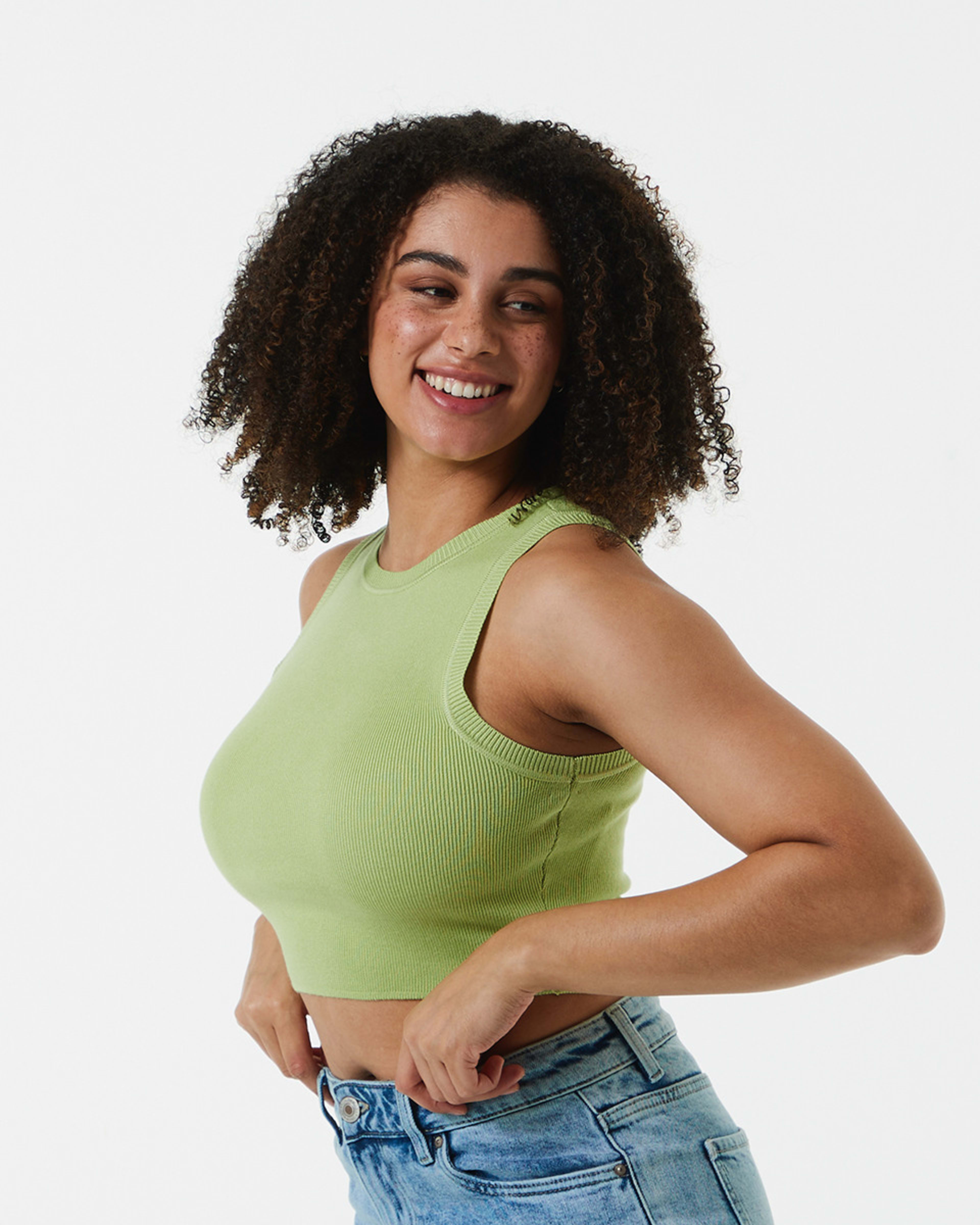 Sleeveless True Knit Crop Tank Top Kmart