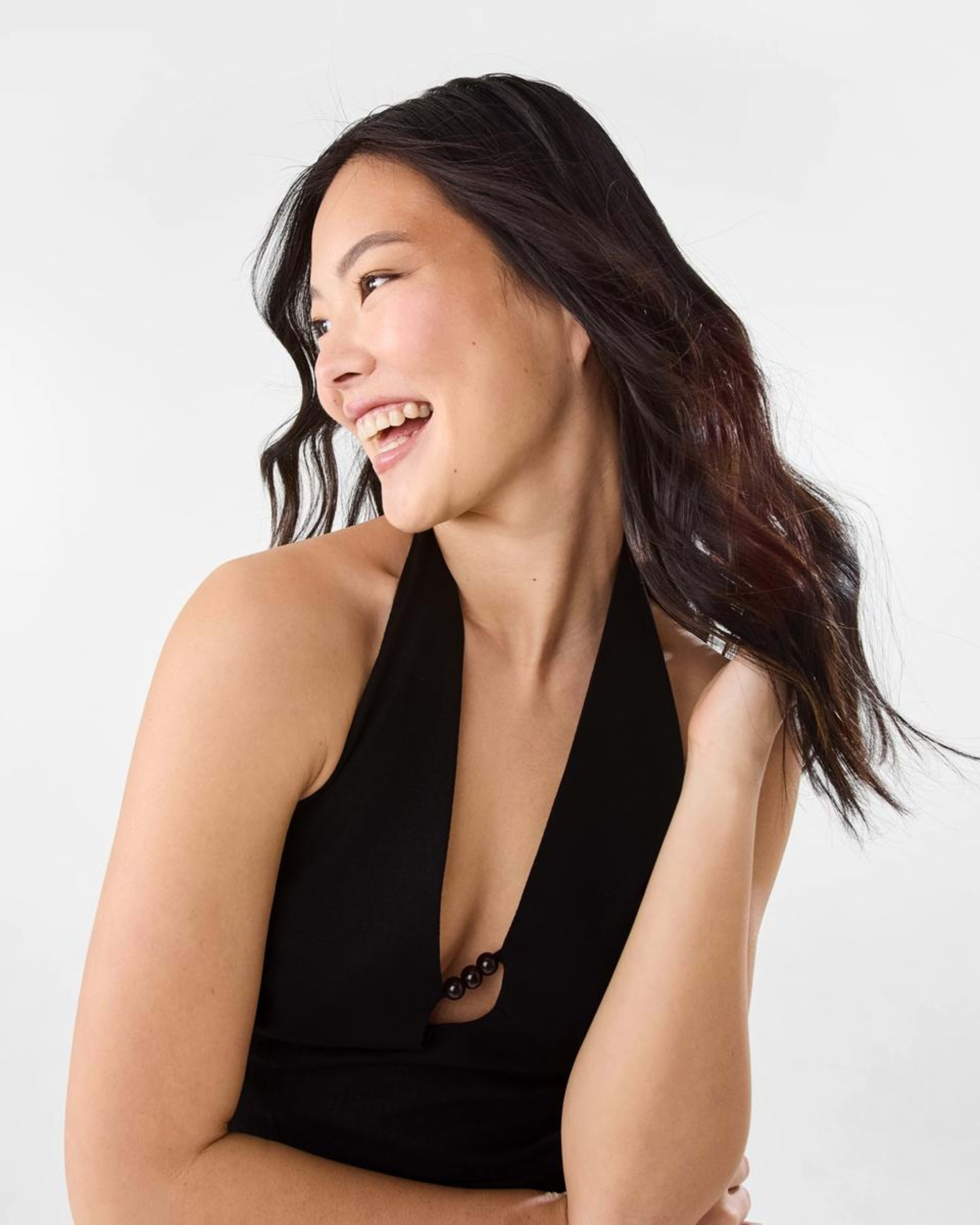 7 Linen Blend Beaded Top BLACK, 7 of 10