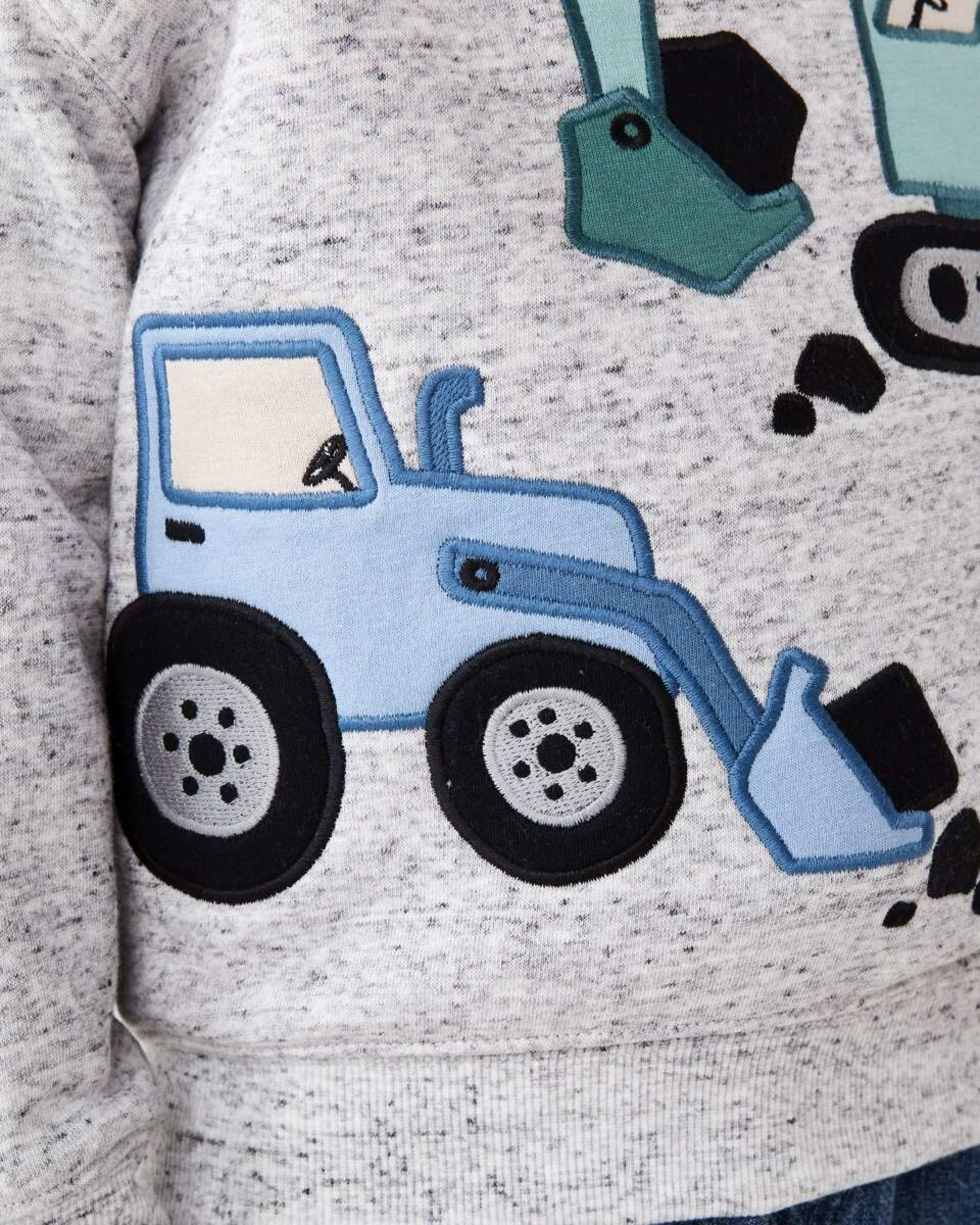 5 Applique Hoodie Diggers Grey Marle, 5 of 9