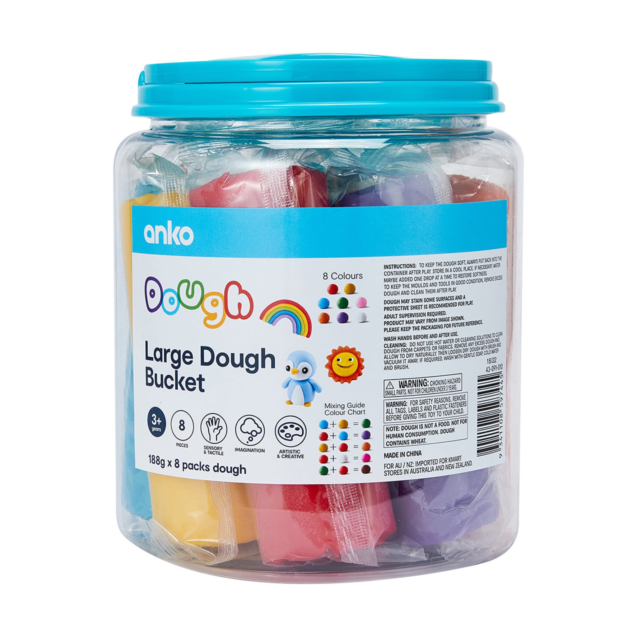 8 Piece Dough Large Bucket Kmart