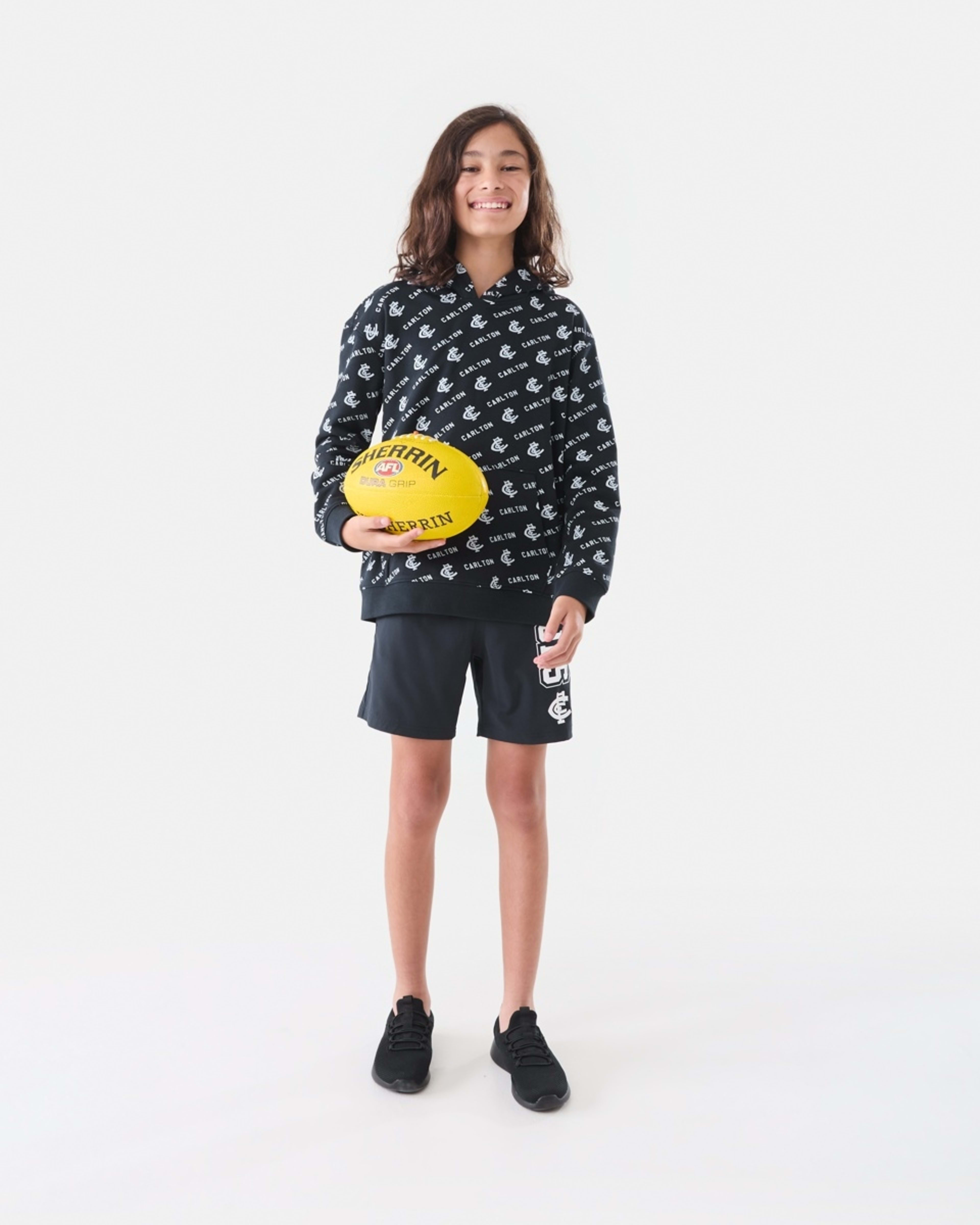 3 Official AFL Kids All Over Print Hoodie Carlton, 3 of 9