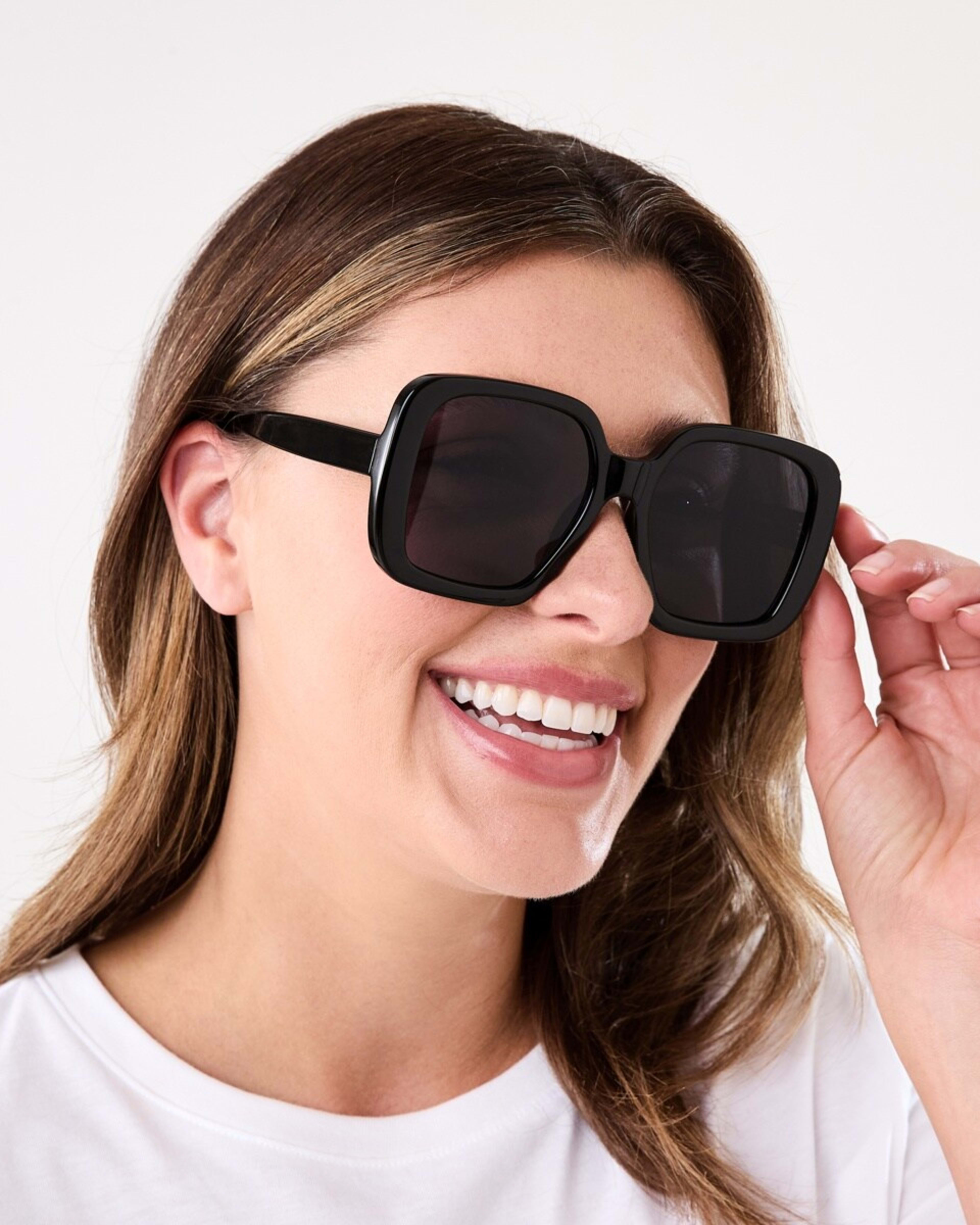5 Womens Oversize Square Sunglasses ACCESSORIES BLACK, 5 of 6