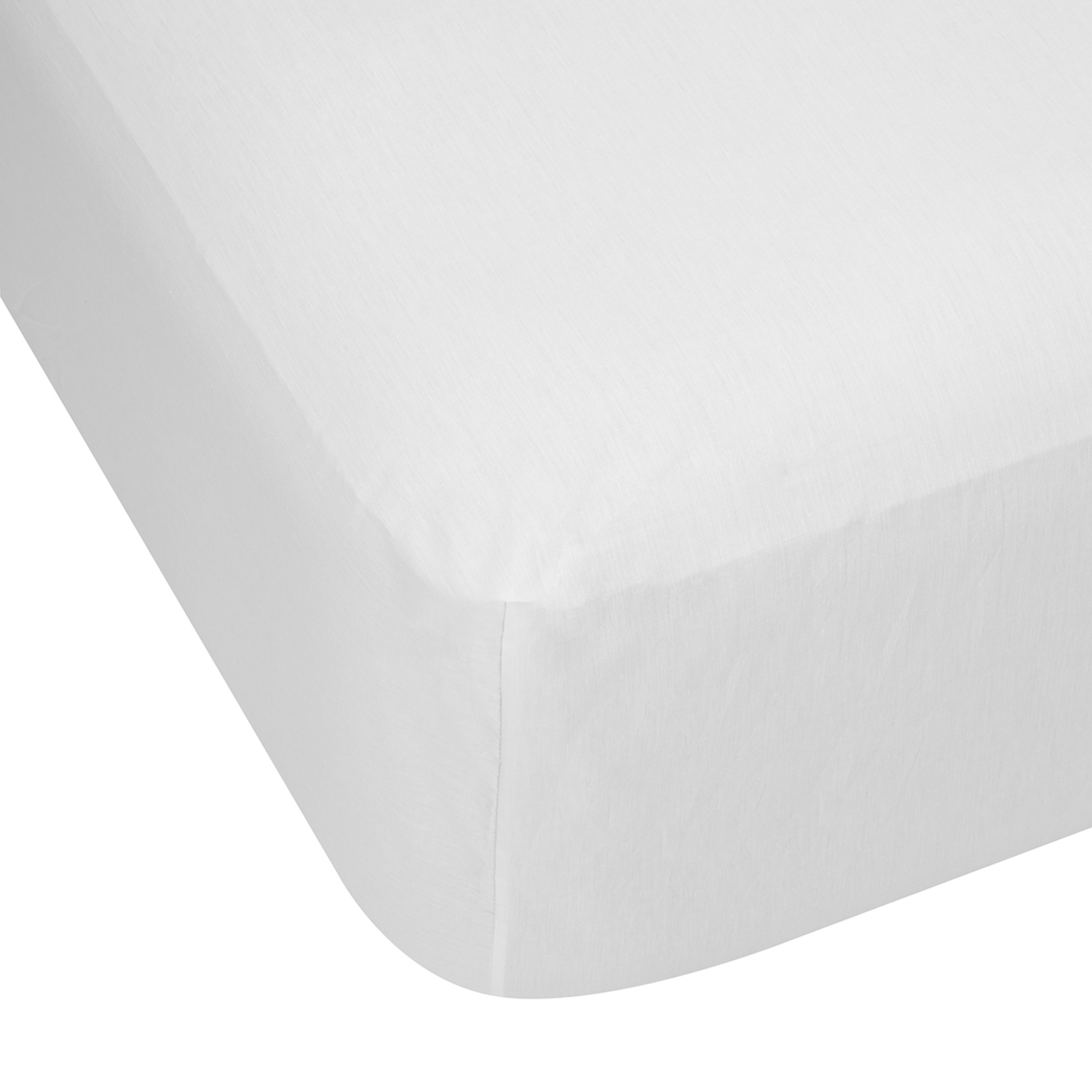 250 Thread Count Cotton Rich Fitted Sheet - Single Bed, White - Kmart