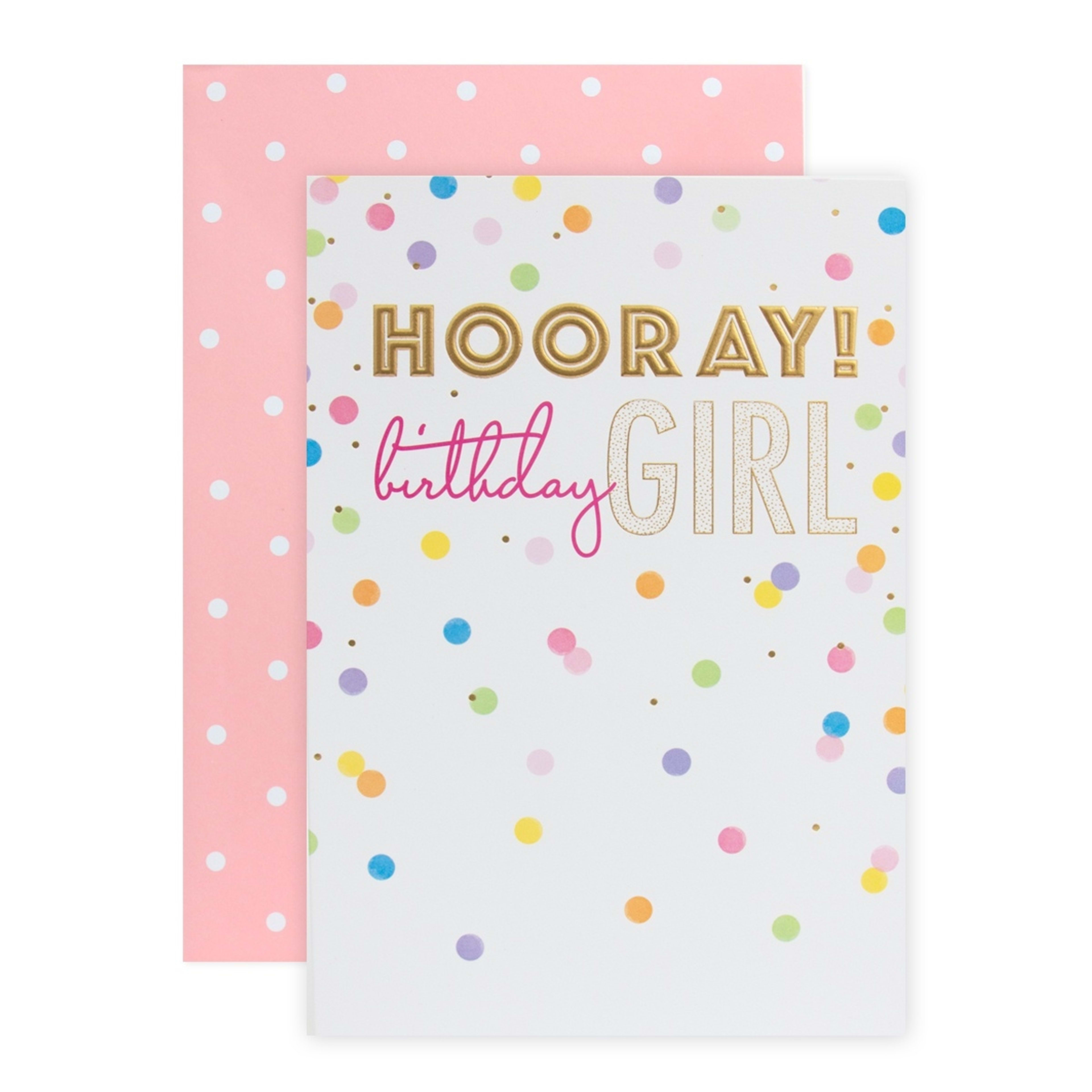 1 Connections from Hallmark Birthday Card For Girl - Colourful Confetti