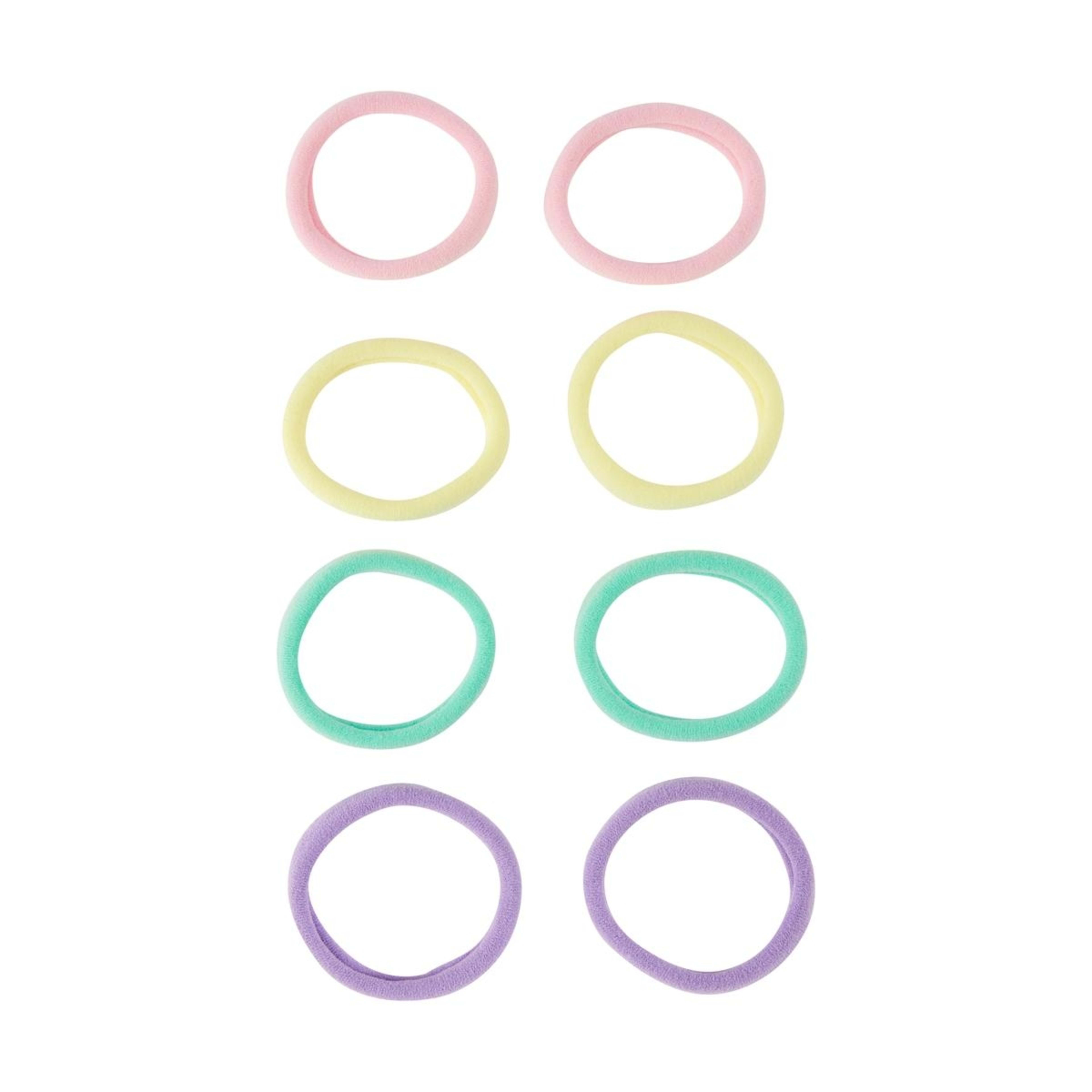 1 OXX Haircare 8 Piece Ponytailers - Purple, Pink, Yellow and Green