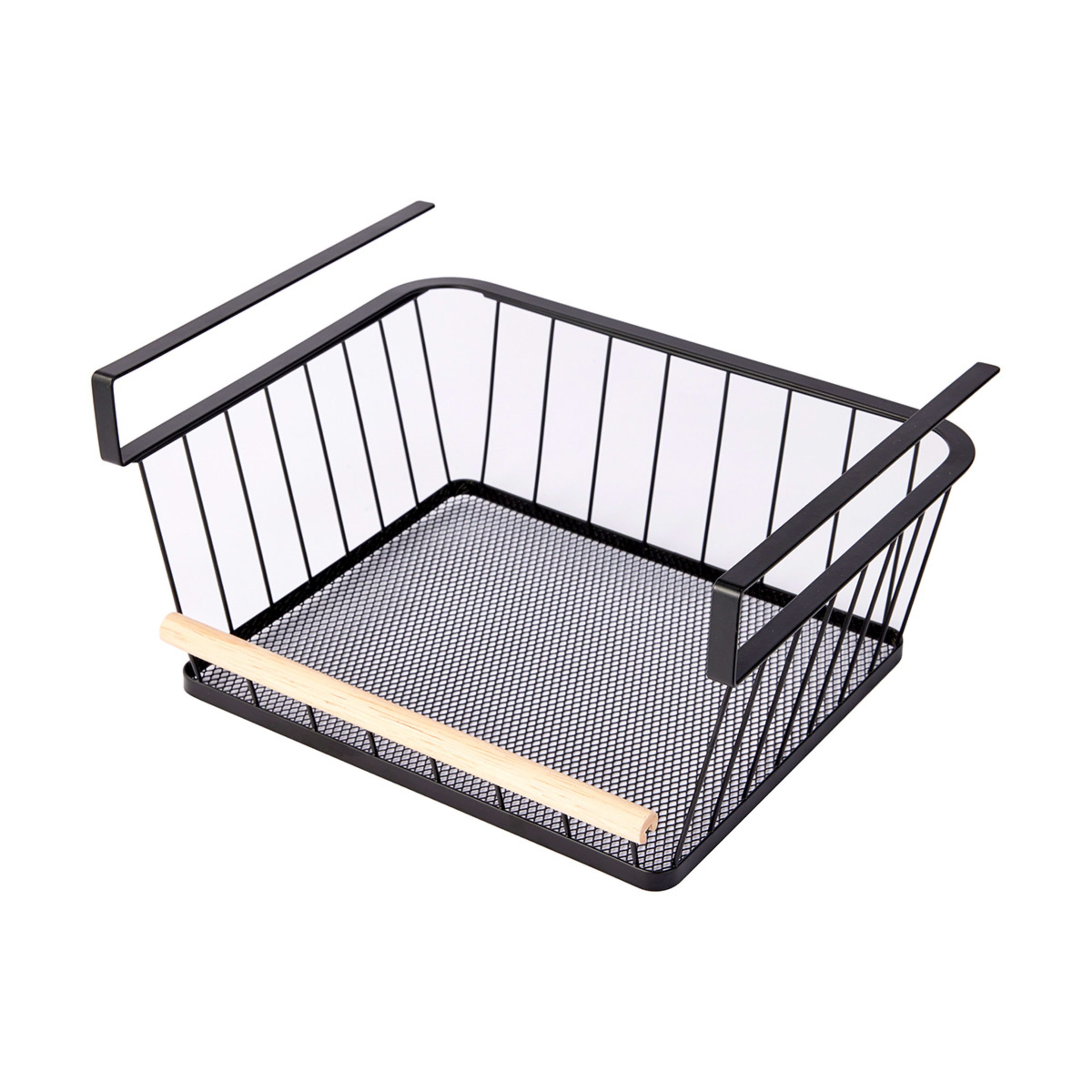 6 Wire and Wood Undershelf Basket, 6 of 9