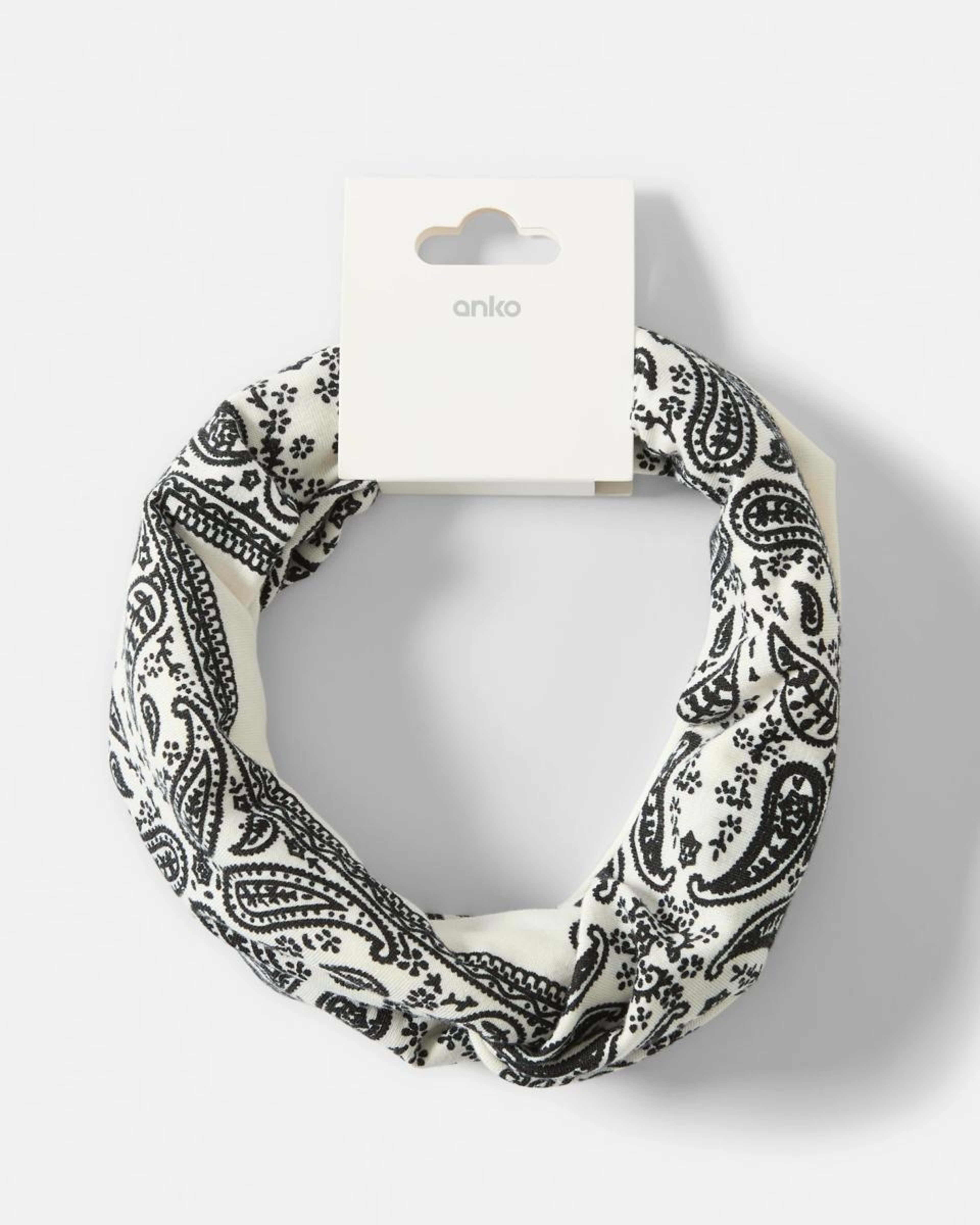 4 Stretch Bandana Headband WHITE, 4 of 4