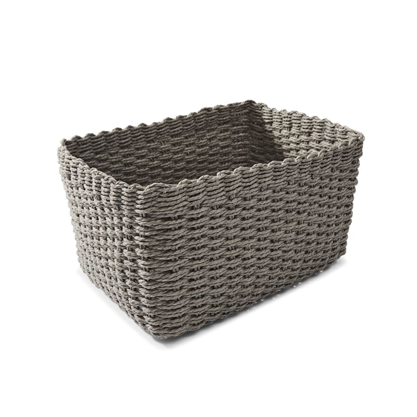 Set of 3 Paper Rope Grey Baskets Kmart