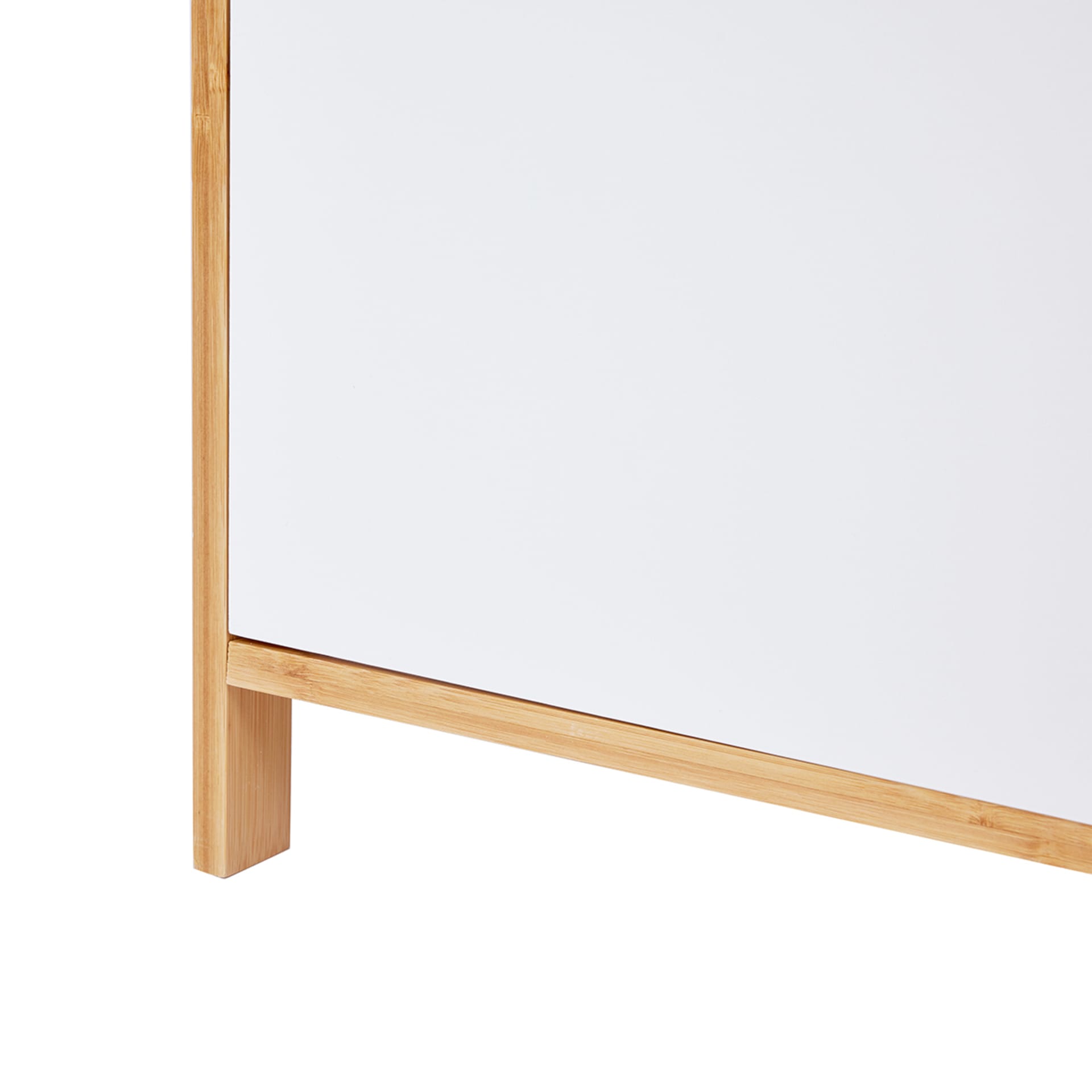 Bamboo and White 3 Draw Unit Kmart