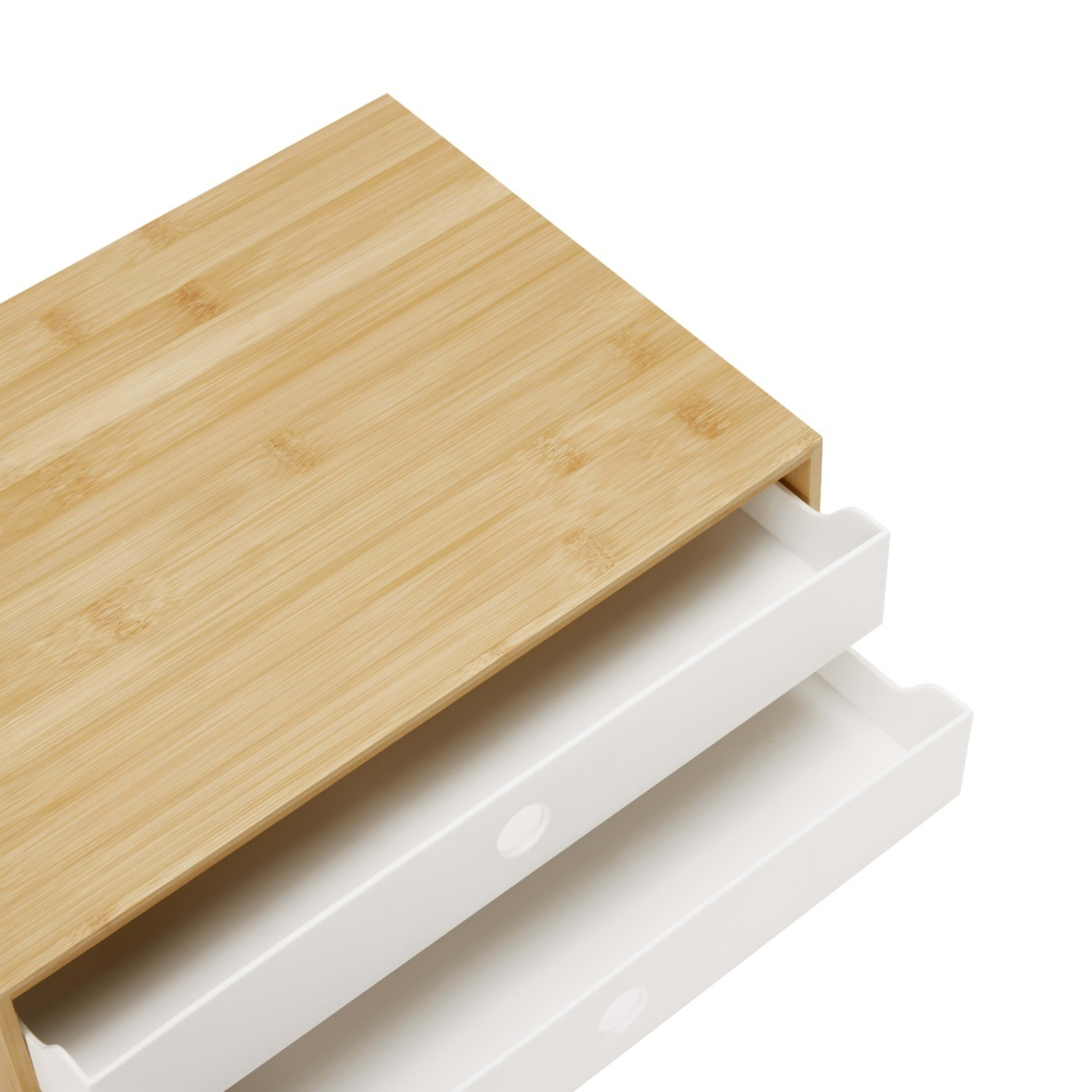 6 Bamboo and Plastic Desk Top Drawers, 6 of 9