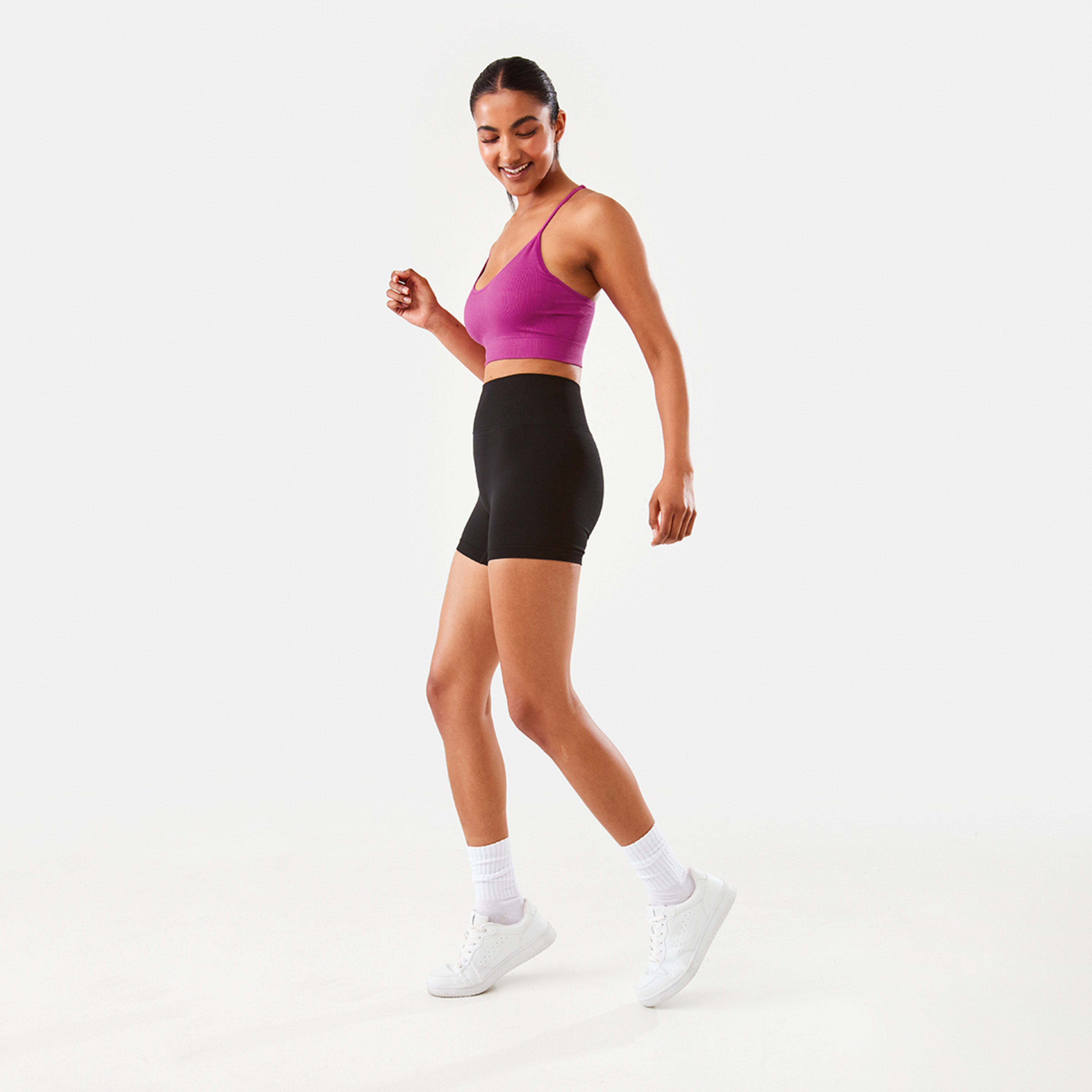 5 Active Womens Youth Tape Shorts Black, 5 of 8