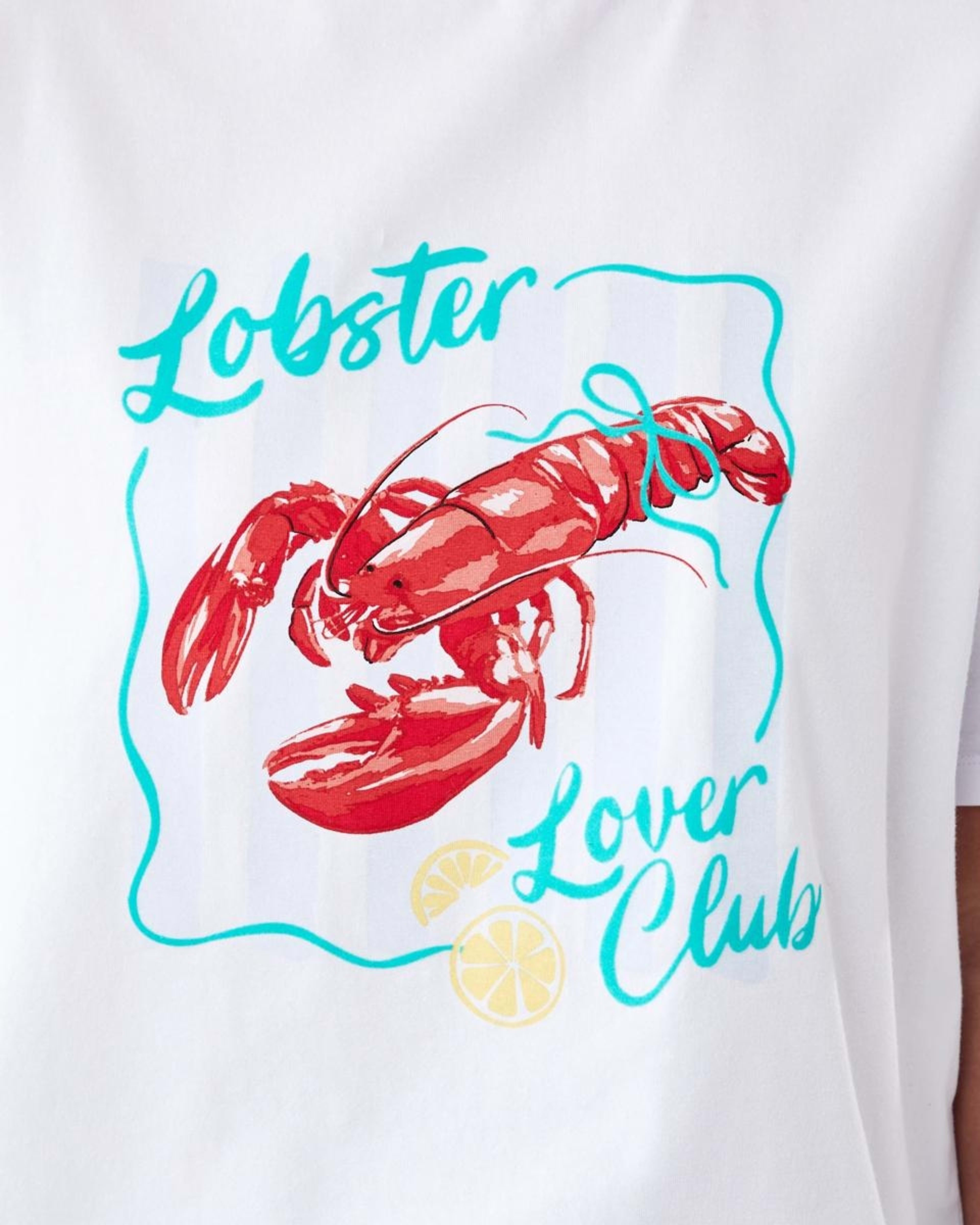 5 Print Knit T-shirt and Woven Shorts Pyjama Set Lobster, 5 of 8