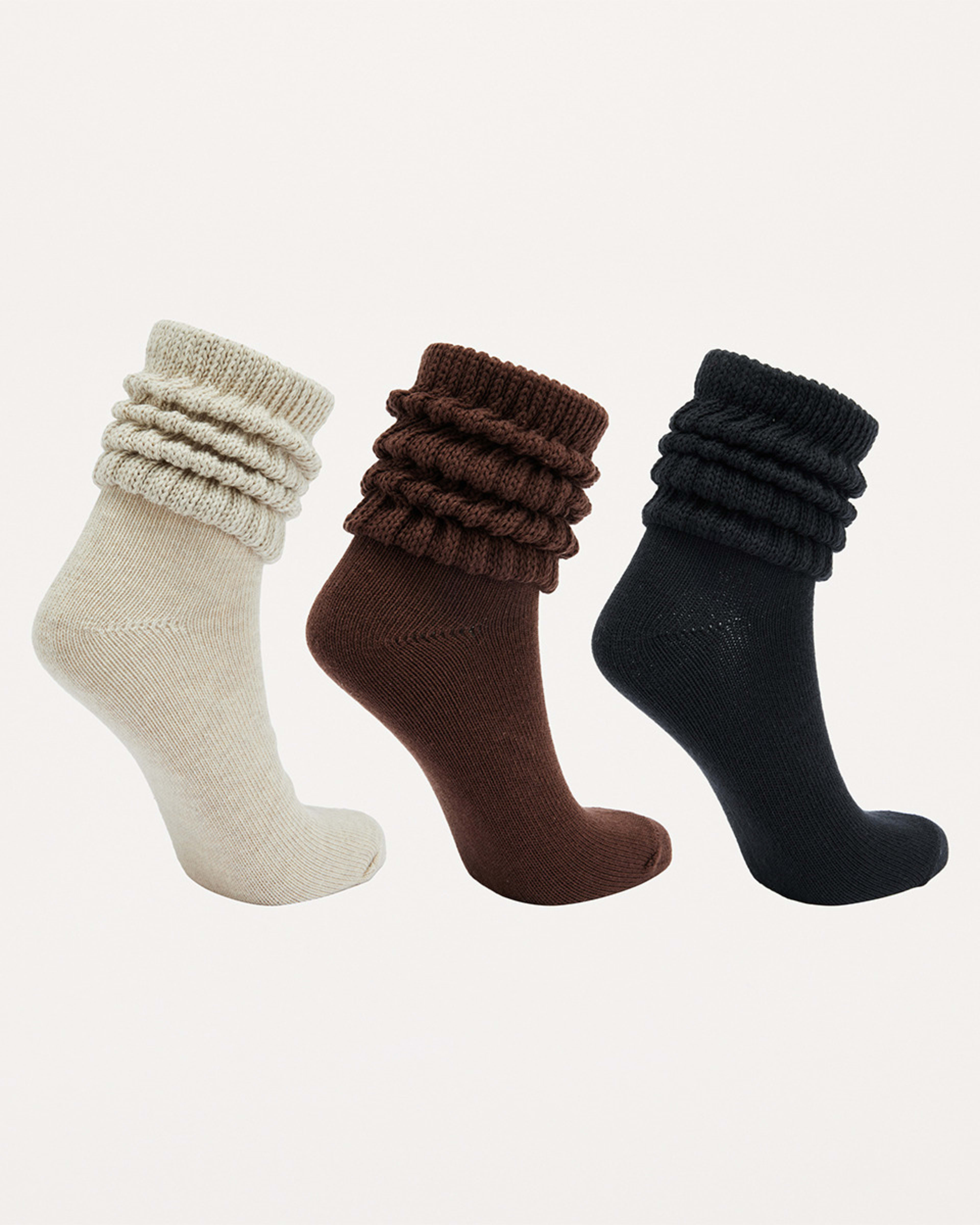 2 3 Pack Slouch Socks Om/cf/bk, 2 of 3