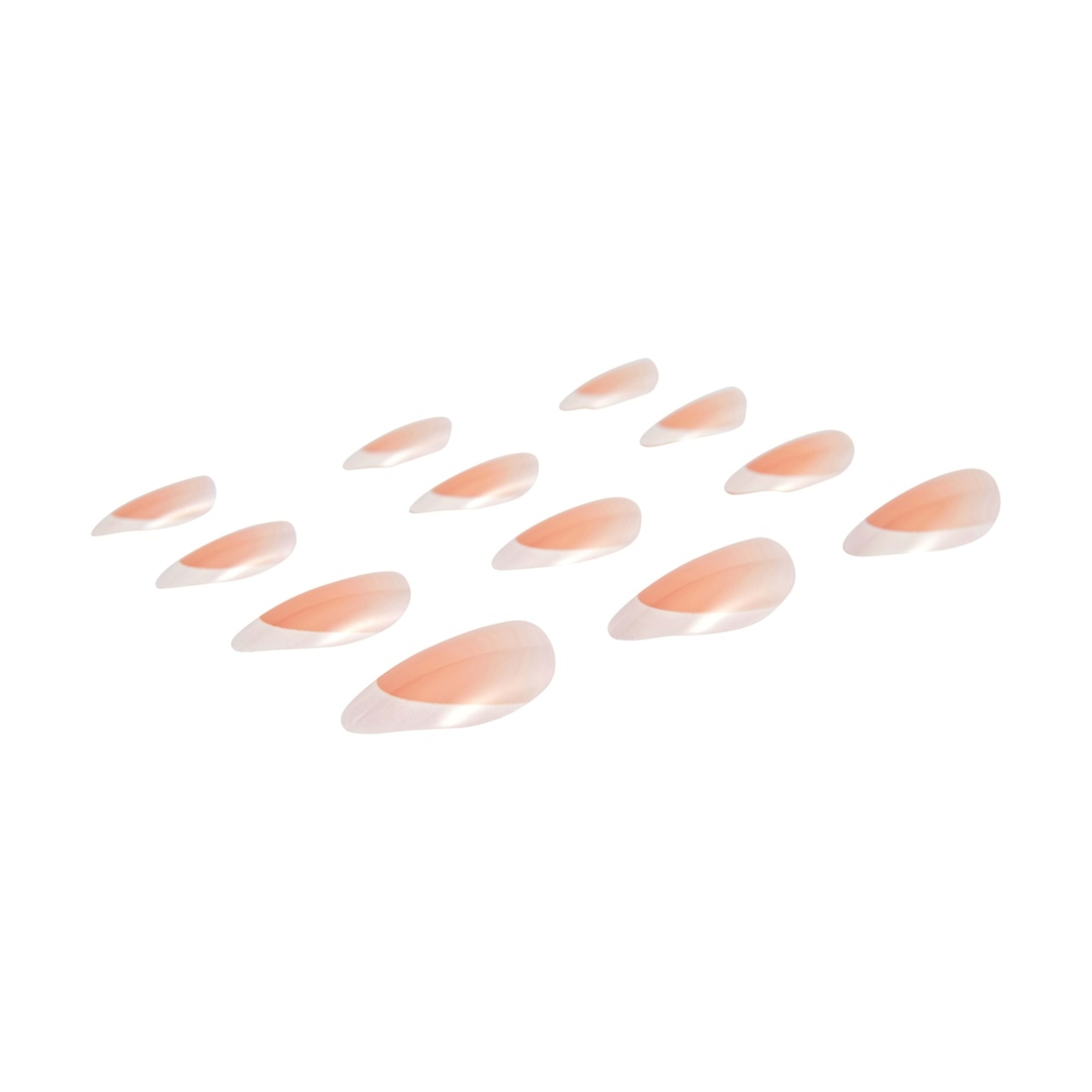 4 OXX Cosmetics 100 Pack Artificial Nails with Adhesive - Almond Shape, French Tip, 4 of 5
