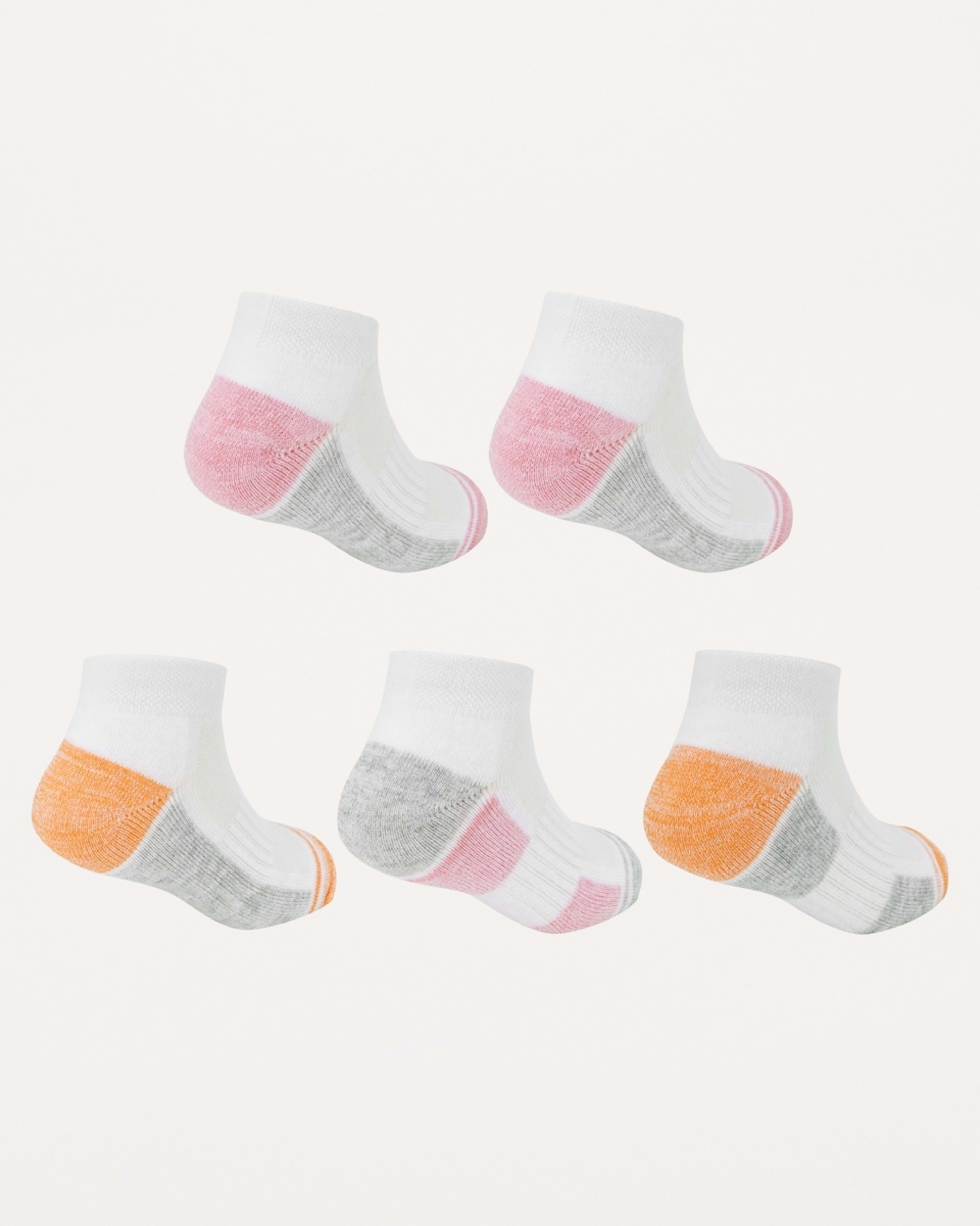 2 5 Pack Active Kids Low Cut Socks PINK, ORANGE, 2 of 3