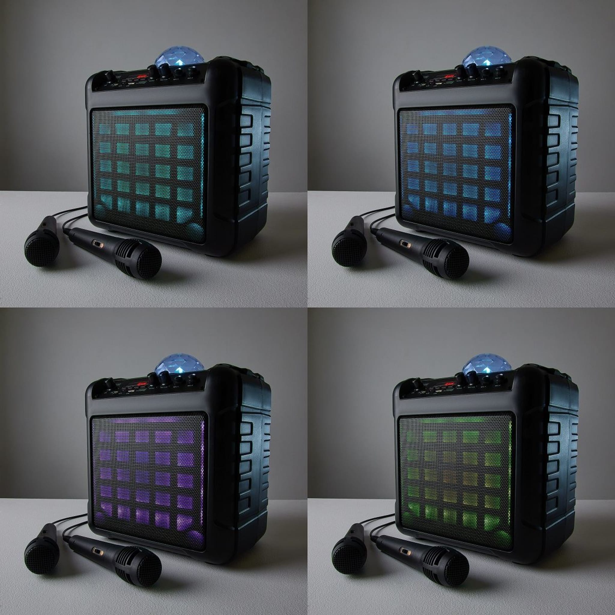 Karaoke Party Speaker with LED and 2 Microphones Kmart NZ